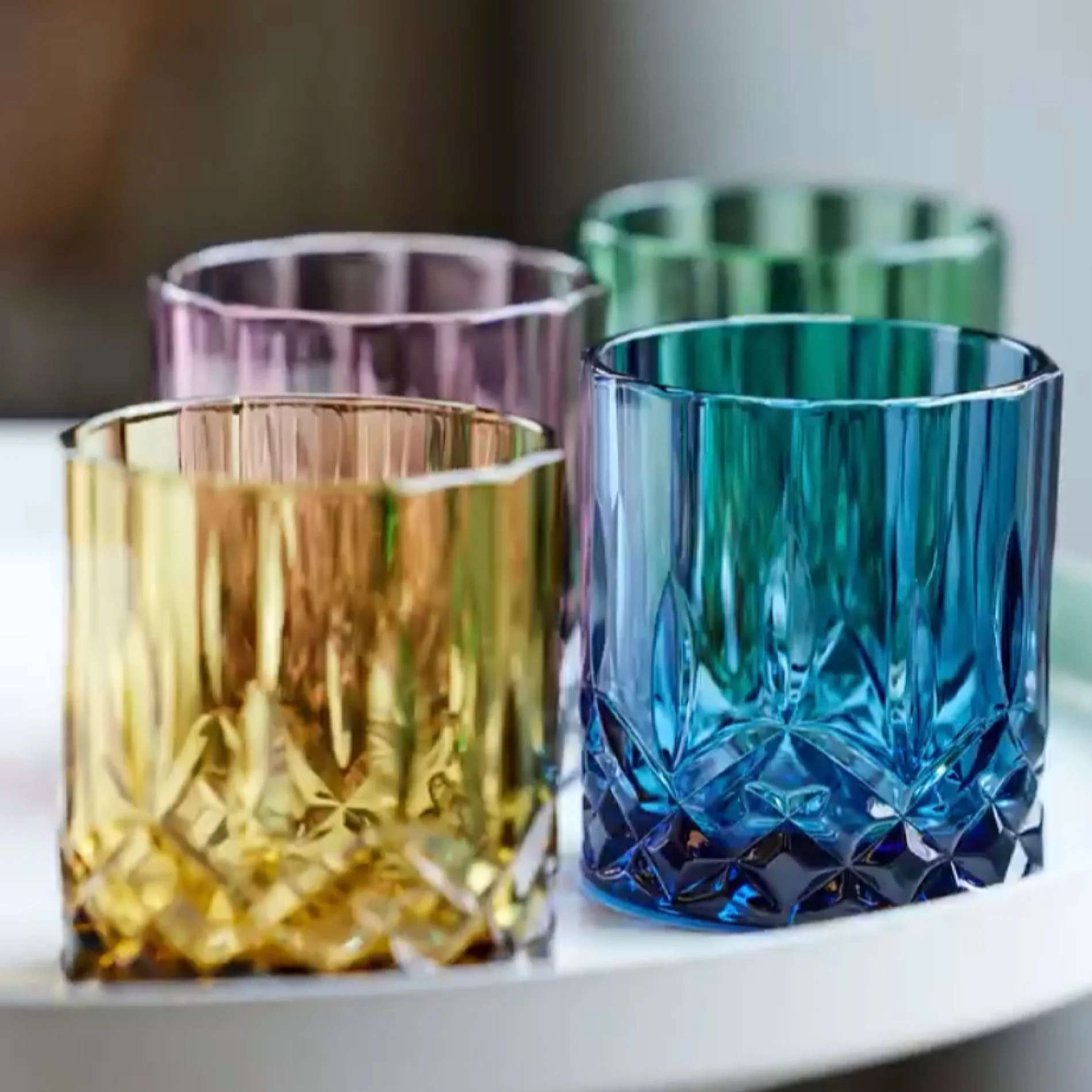 Whisky Glass Sorrento 32cl 4pcs Pink - Inhomebuy