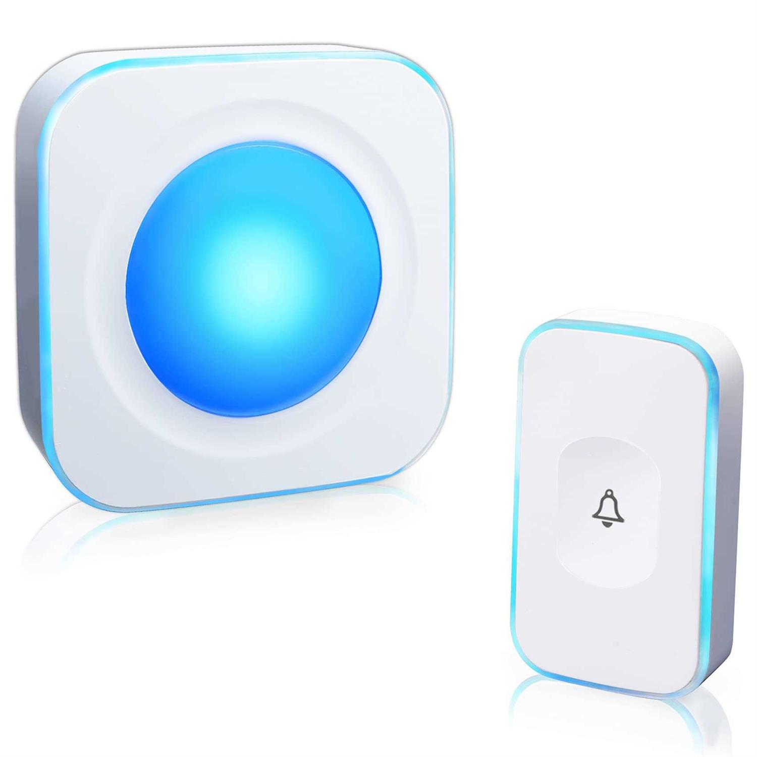 Wireless Door Sensor Bitiwend Door Chime Doorbell with 600ft Operate Range 58 Chimes 5 Volume Level Led Indicator Door Open Alarm For Business - Inhomebuy