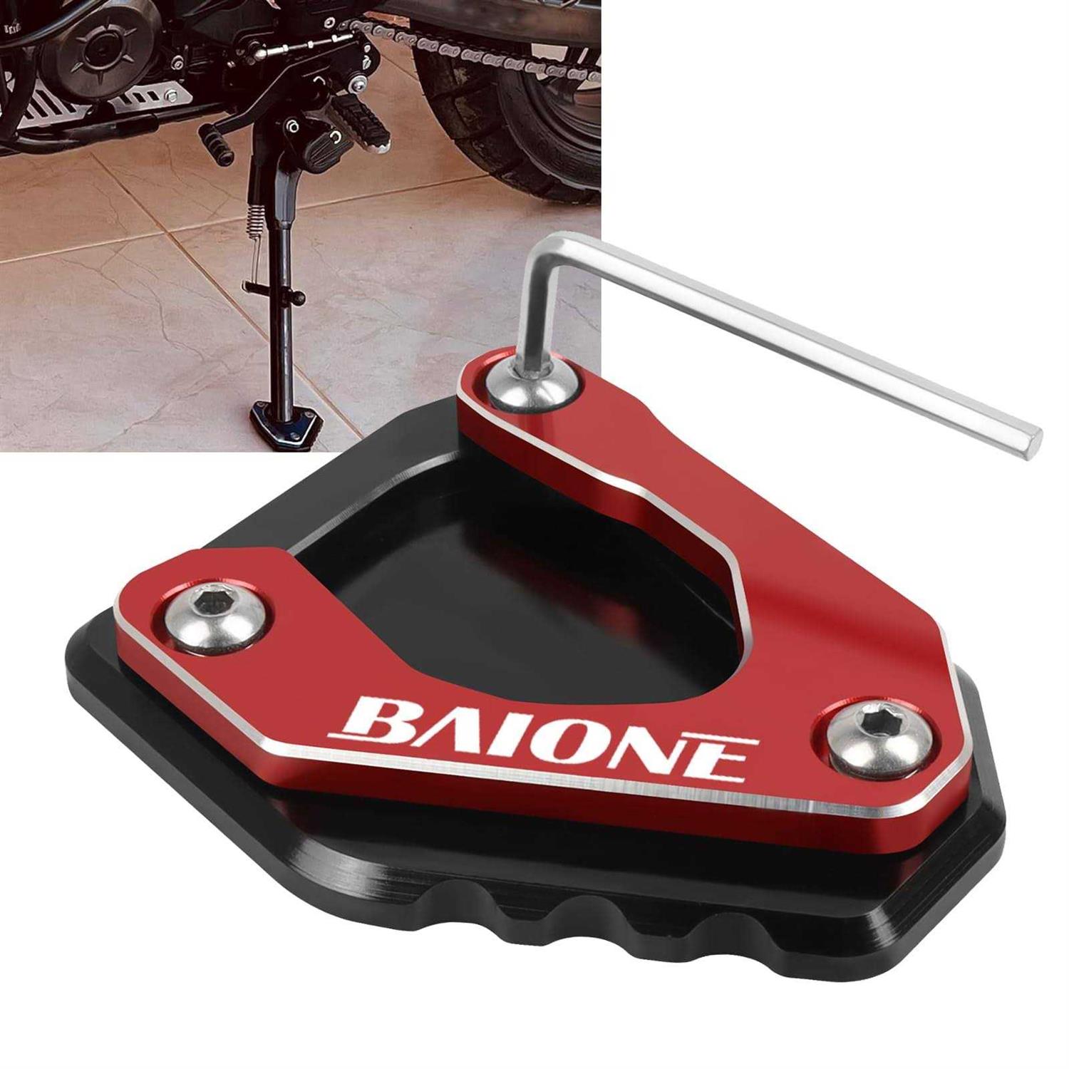 Worldmotop Motorcycle Kickstand Pad Support Foot Extension Enlarger for Bmw G310gs G310 Gs 2017-2021 Side Stand Plate Pad - Inhomebuy