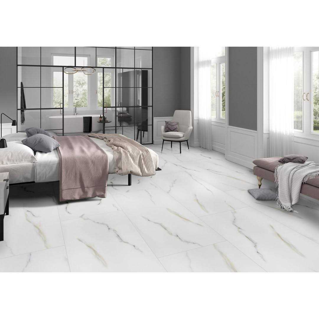 MSI Aria Bianco 24 in. Polished Porcelain Floor and Wall Tile - Inhomebuy