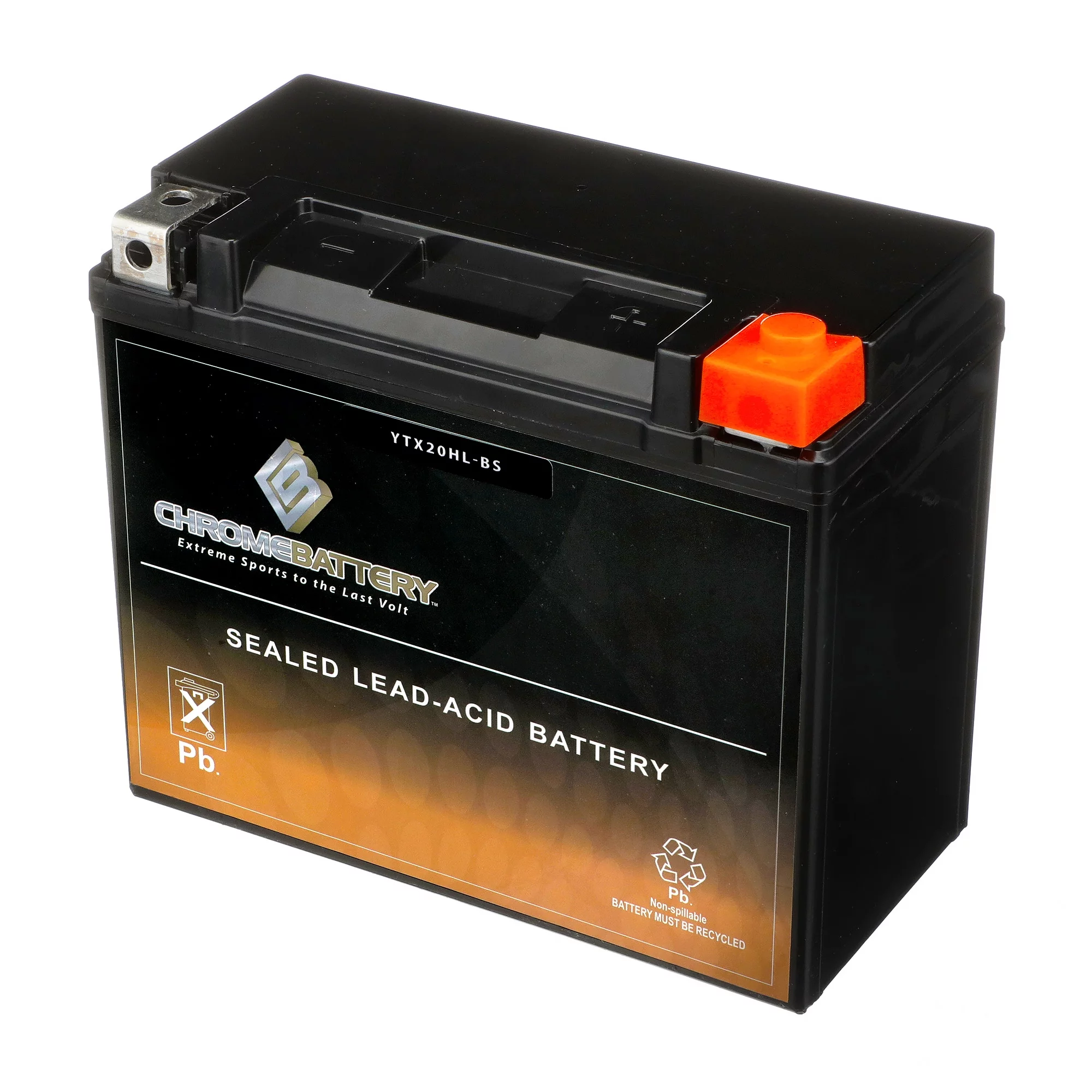 Chrome Pro Battery Ytx20hl-bs (20hl-bs 12 Volts,18 Ah, 310 Cca) High Performance - Maintenance Free - Sealed AGM Motorcycle iGel Battery - Inhomebuy