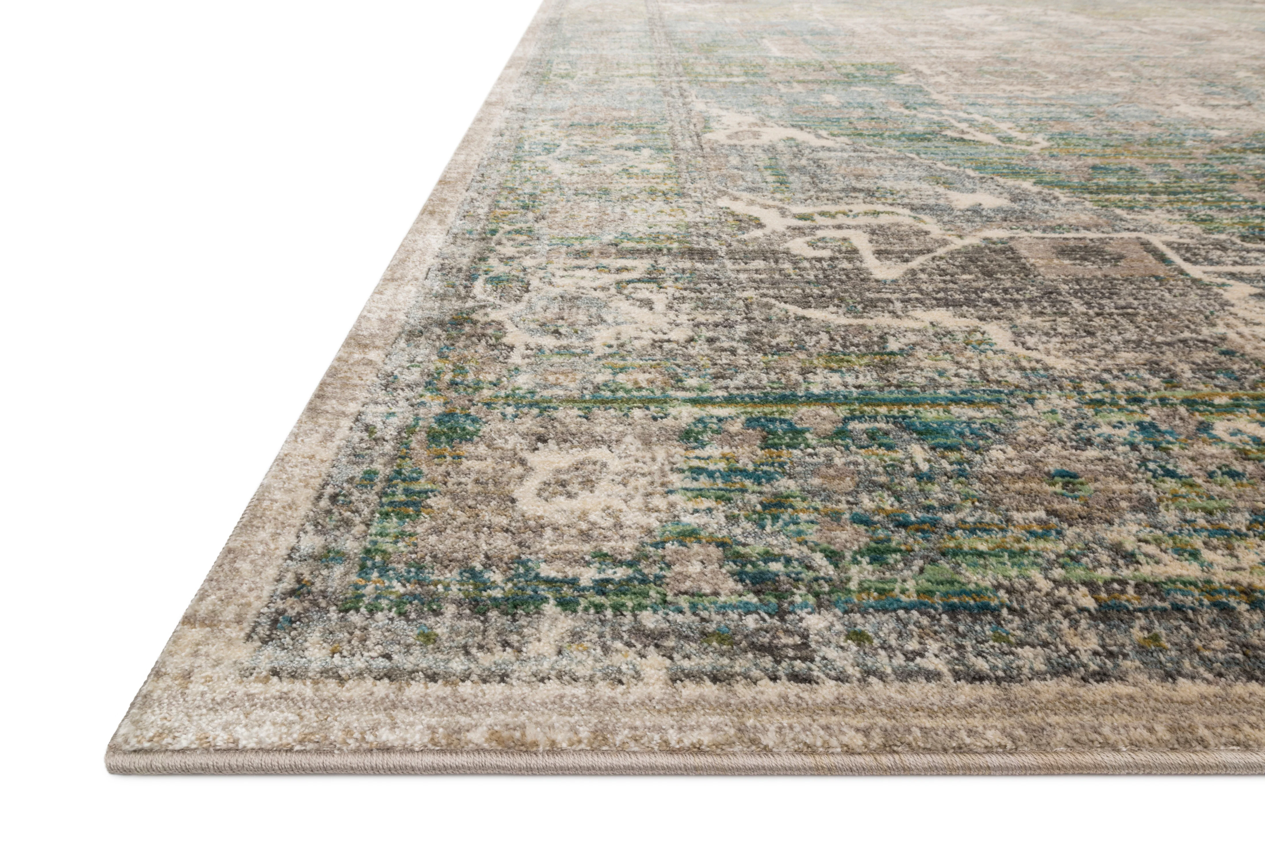 Loloi Rugs Javari Collection Rug in Grass, Ocean - 7'10