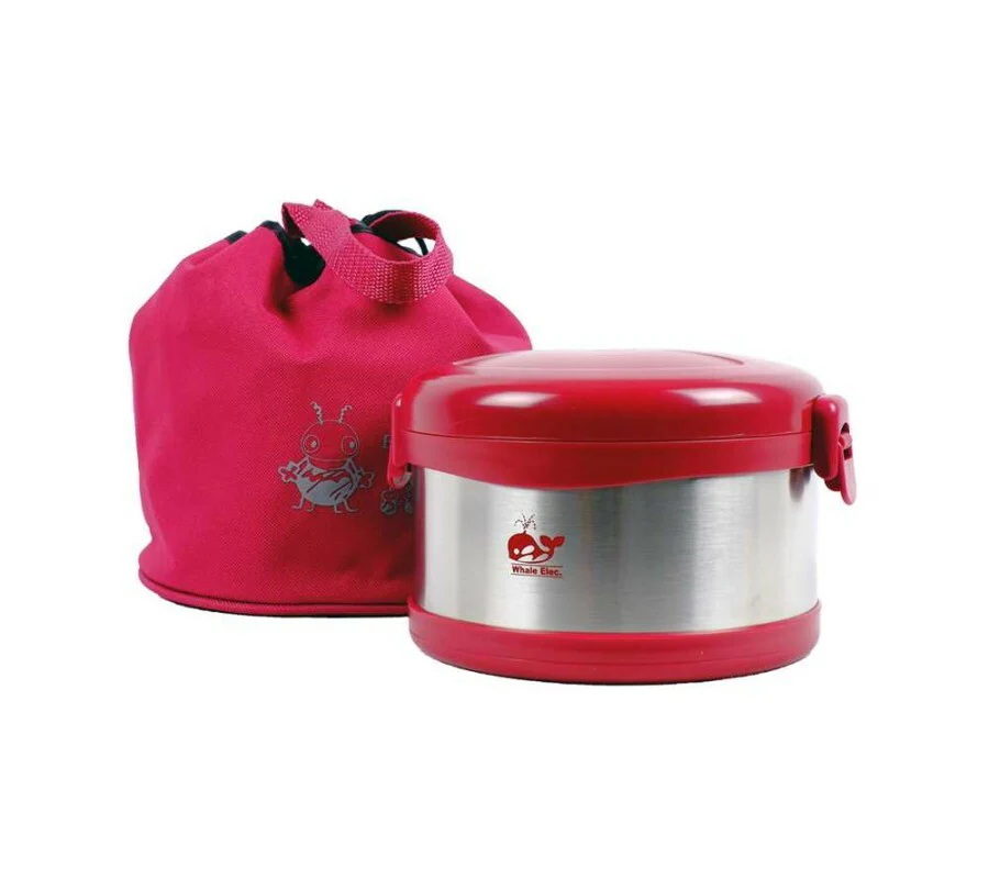 Whale / Sun Kung Thermal Lunch Kit |J950EB| 0.95L with divider basket, incl carrying bag, assorted color(blue/red) - Inhomebuy