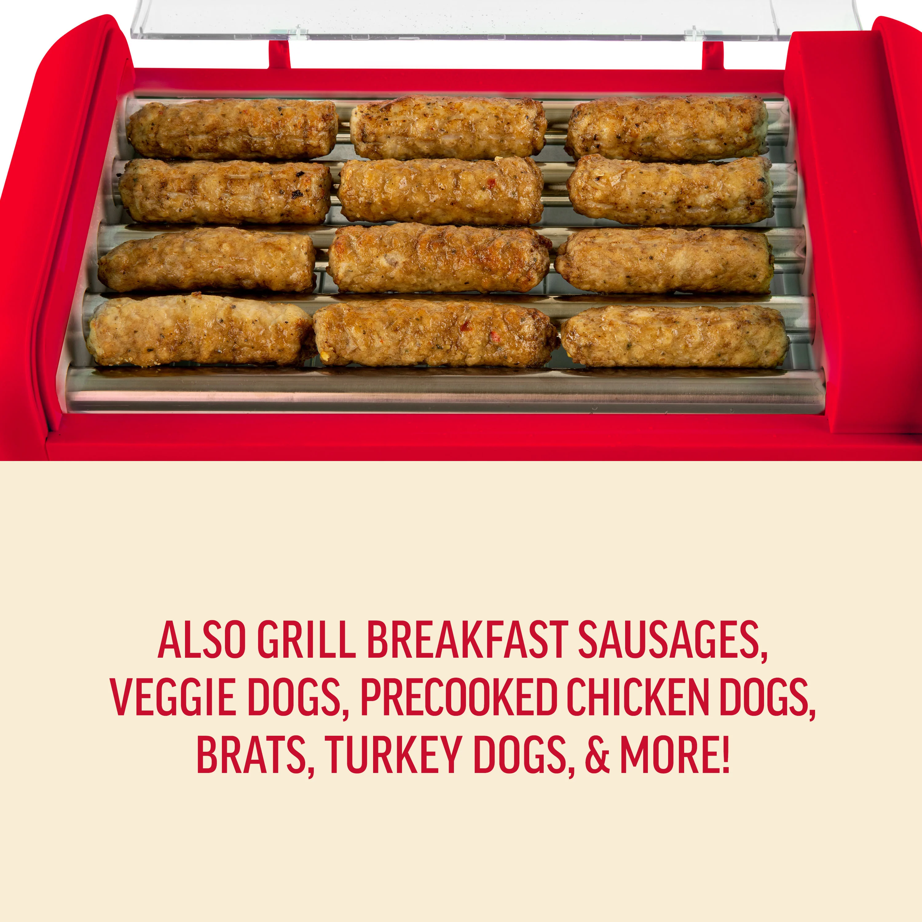 Oscar Mayer Hot Dog Roller & Bun Warmer, Red - Inhomebuy