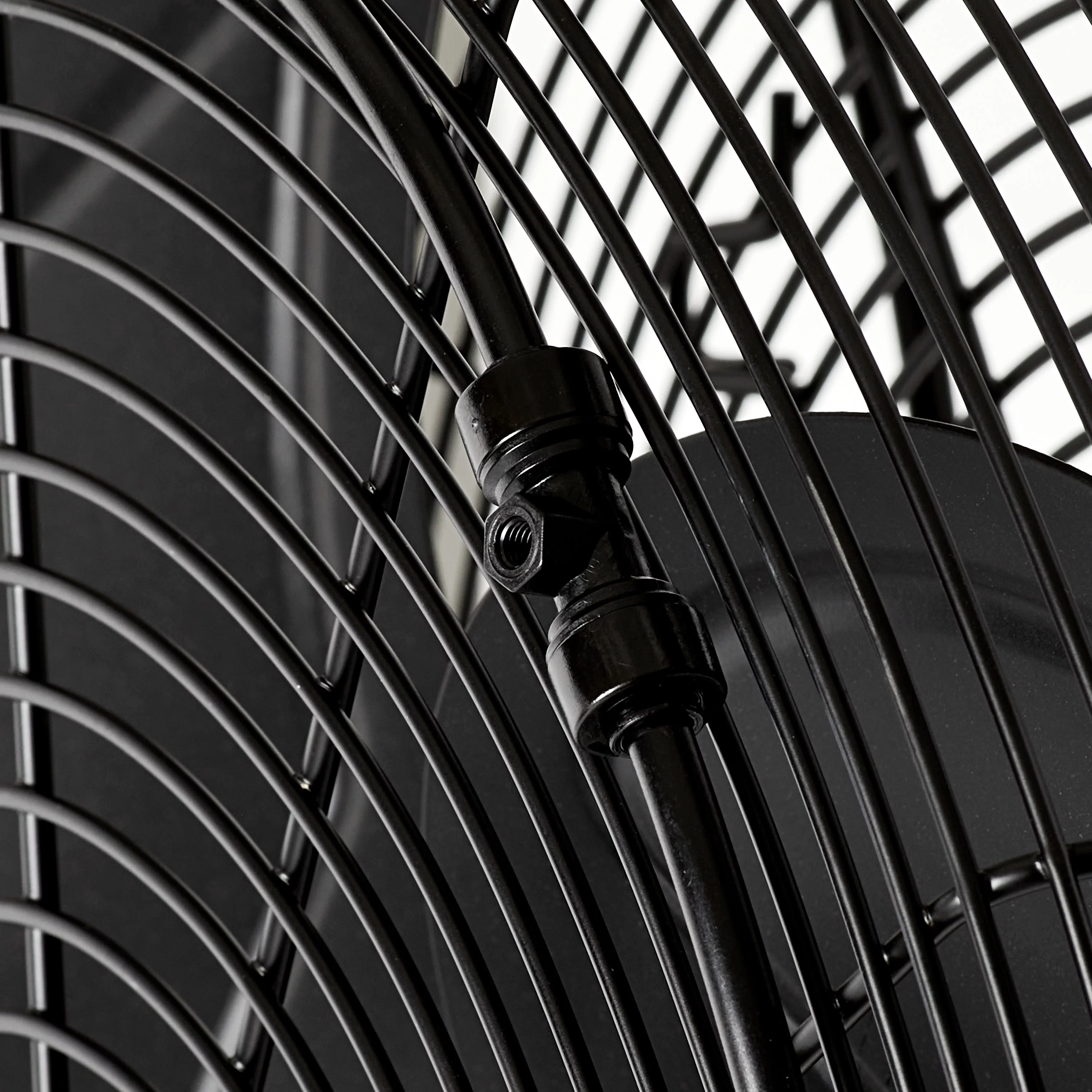 Hyper Tough 18 inch Outdoor Wall Mounted Fan with Misting Kit, 3 Blades, Black - Inhomebuy