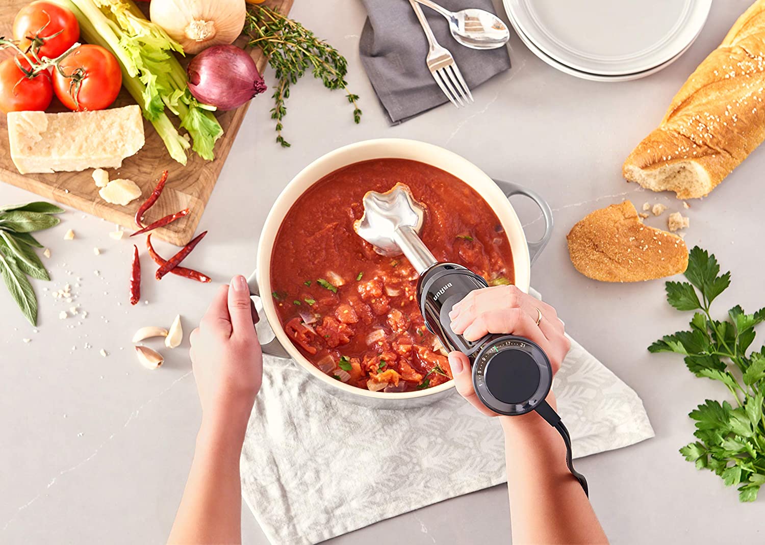 Braun MultiQuick 5 Vario Hand Blender: 400W, 21 speeds, black | MQ5000 - Inhomebuy