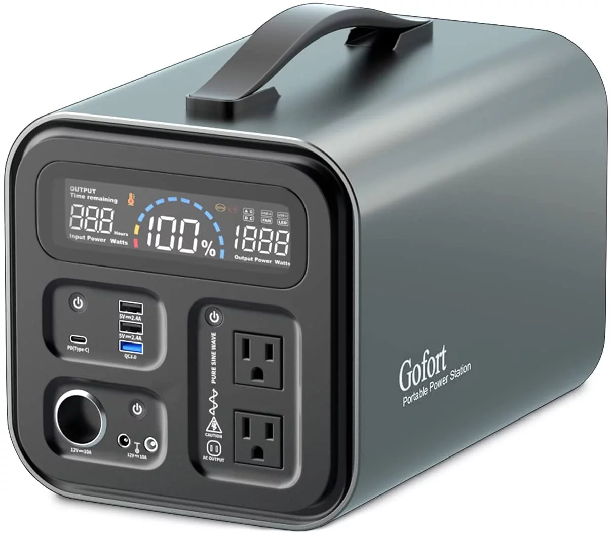 600 Watts Portable Power Station, GOFORT 550Wh Solar Generator, Portable Generator - Inhomebuy