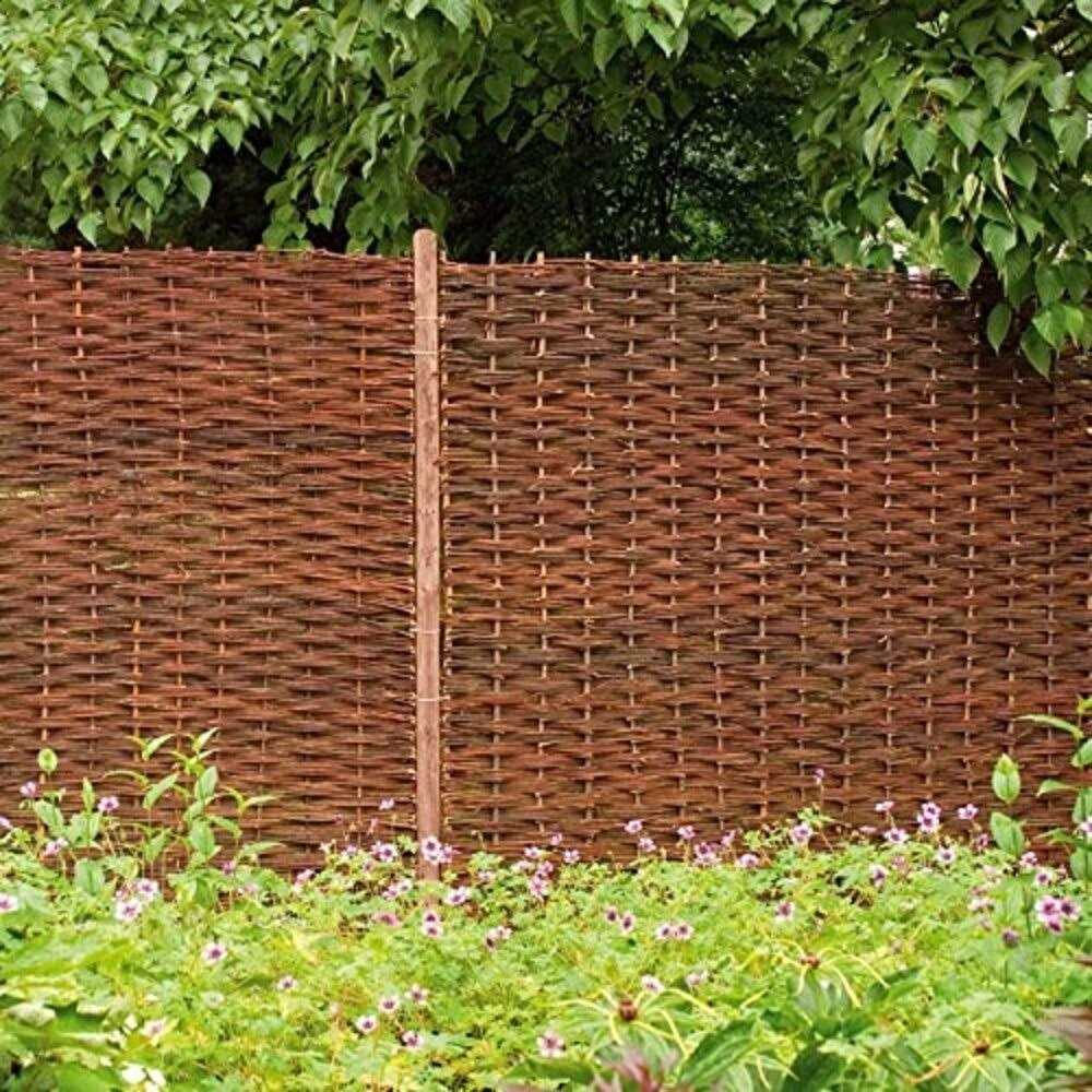 Woven Hurdle Wood Fence Panel MGP - Inhomebuy