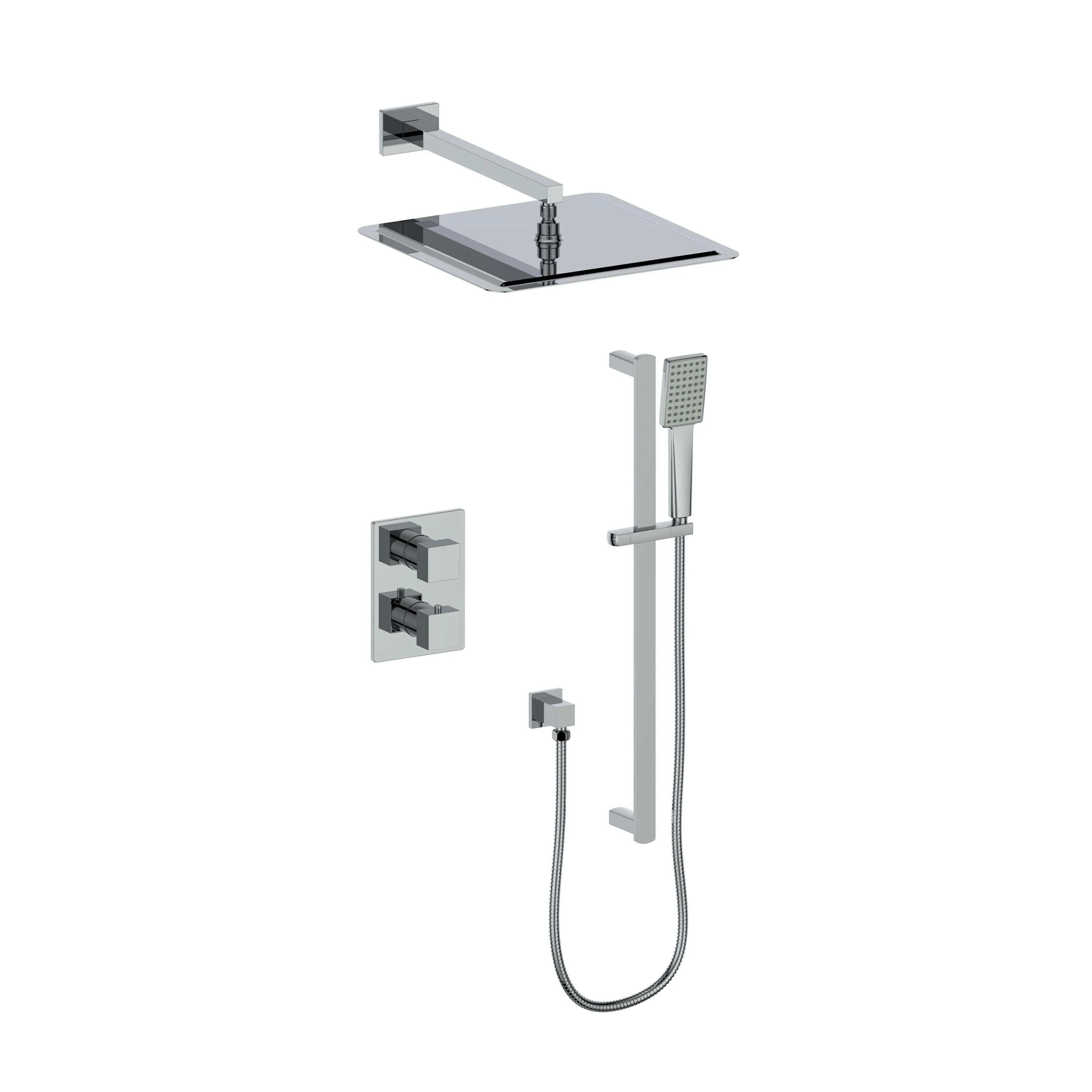 ZLINE Crystal Bay Thermostatic Shower System in Chrome, CBY-SHS-T2-CH - Inhomebuy