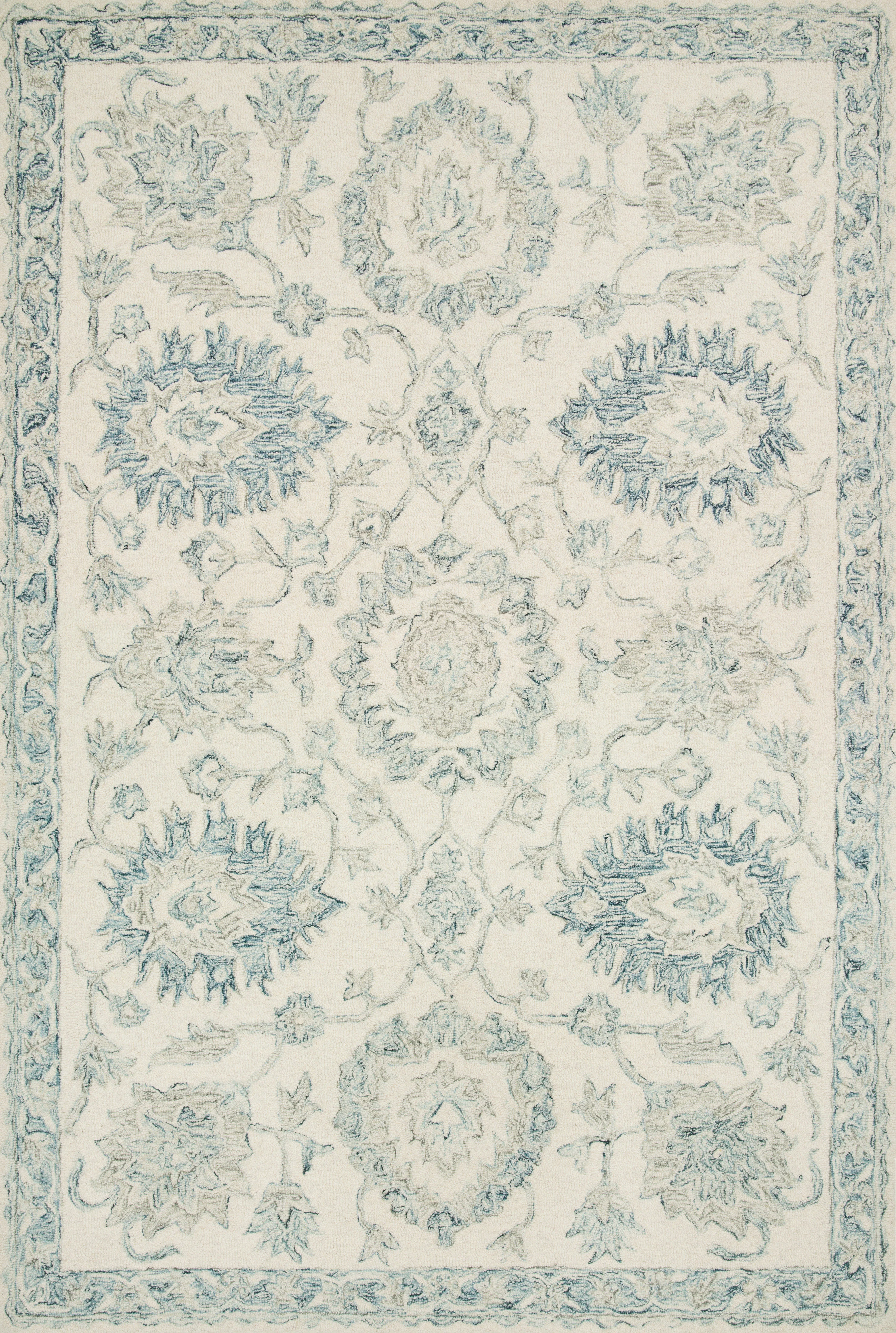 Loloi Rugs Norabel Collection Rug in Ivory, Blue - 8'6