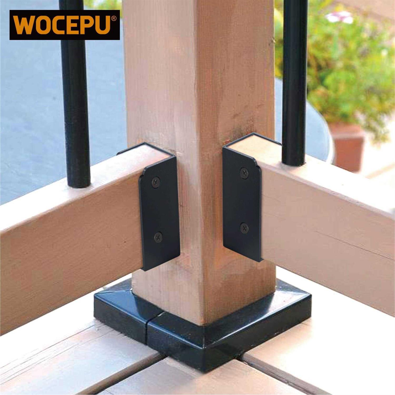 WOCEPU Stainless Steel Adjustable Post Protector, Protects Wooden Mailboxes and Fences from Lawnmower and rain Damage - Inhomebuy