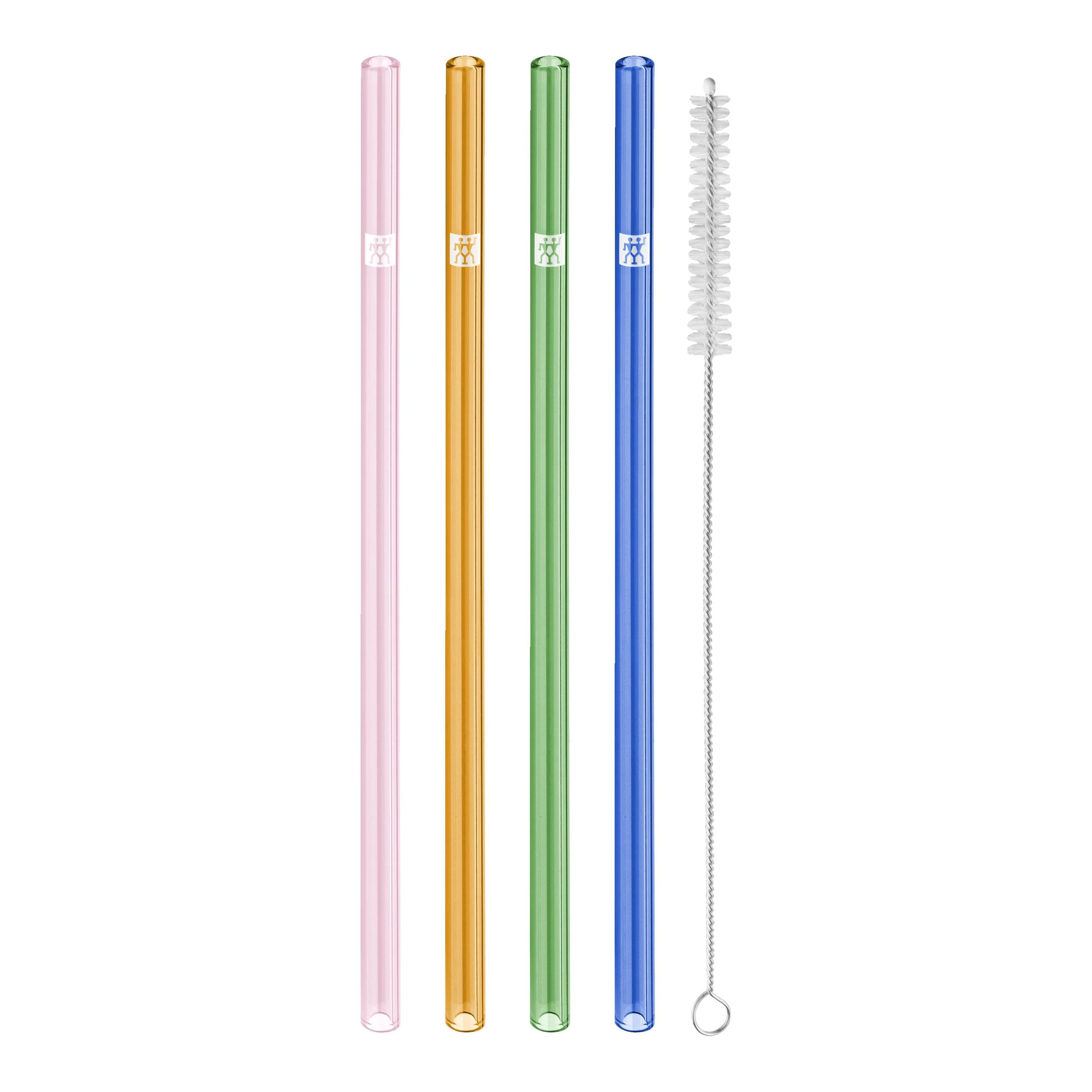 ZWILLING 4pc Colored Glass Straw Set, Sorrento Glassware Series - Inhomebuy