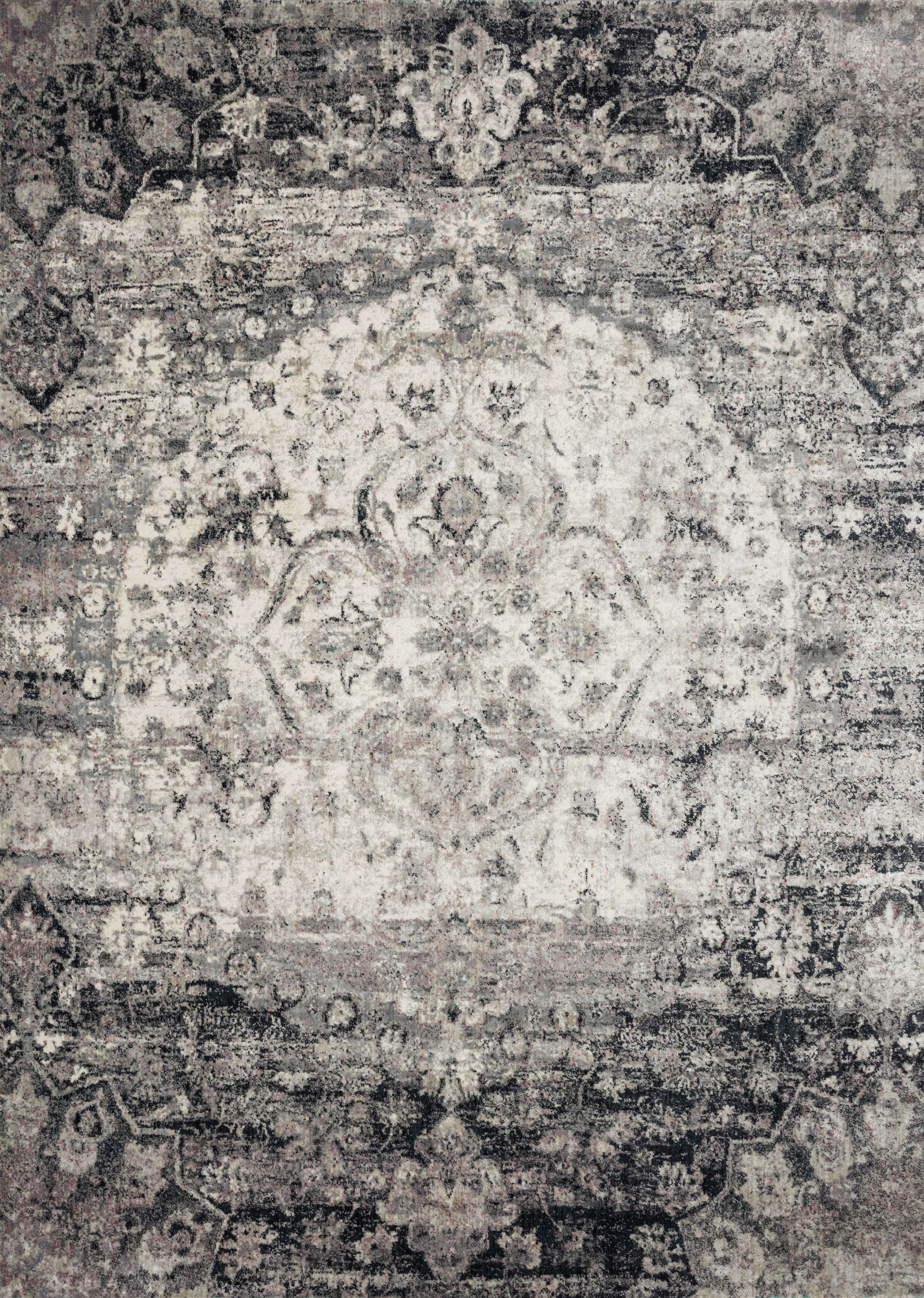 Loloi Rugs Anastasia Collection Rug in Ink, Ivory - 6'7