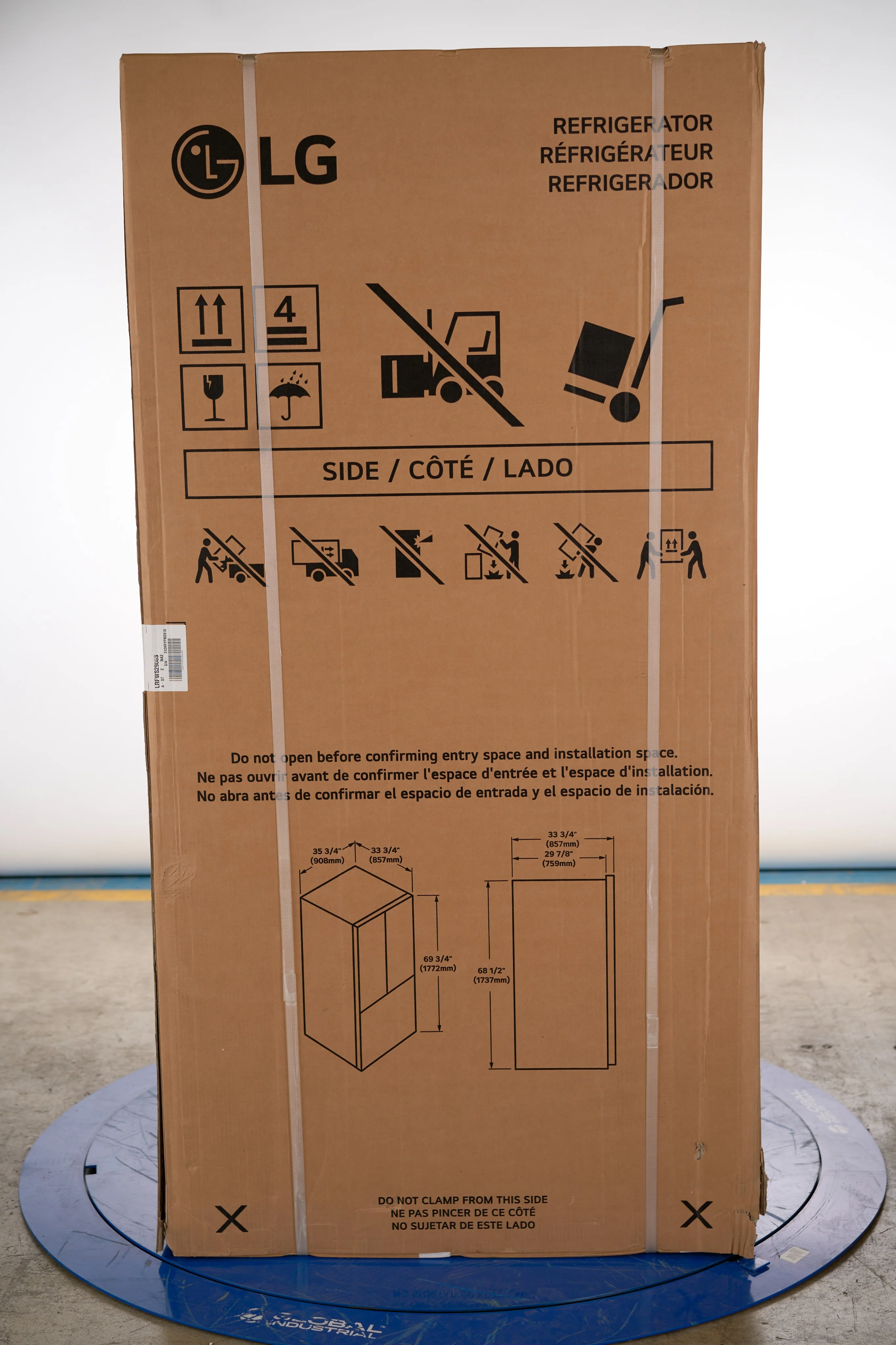 LG 36 IN. 29 CU. FT. SMUDGE-RESISTANT STAINLESS STEEL FRENCH DOOR WITH SLIM DESIGN EXTERNAL WATER DI - Inhomebuy