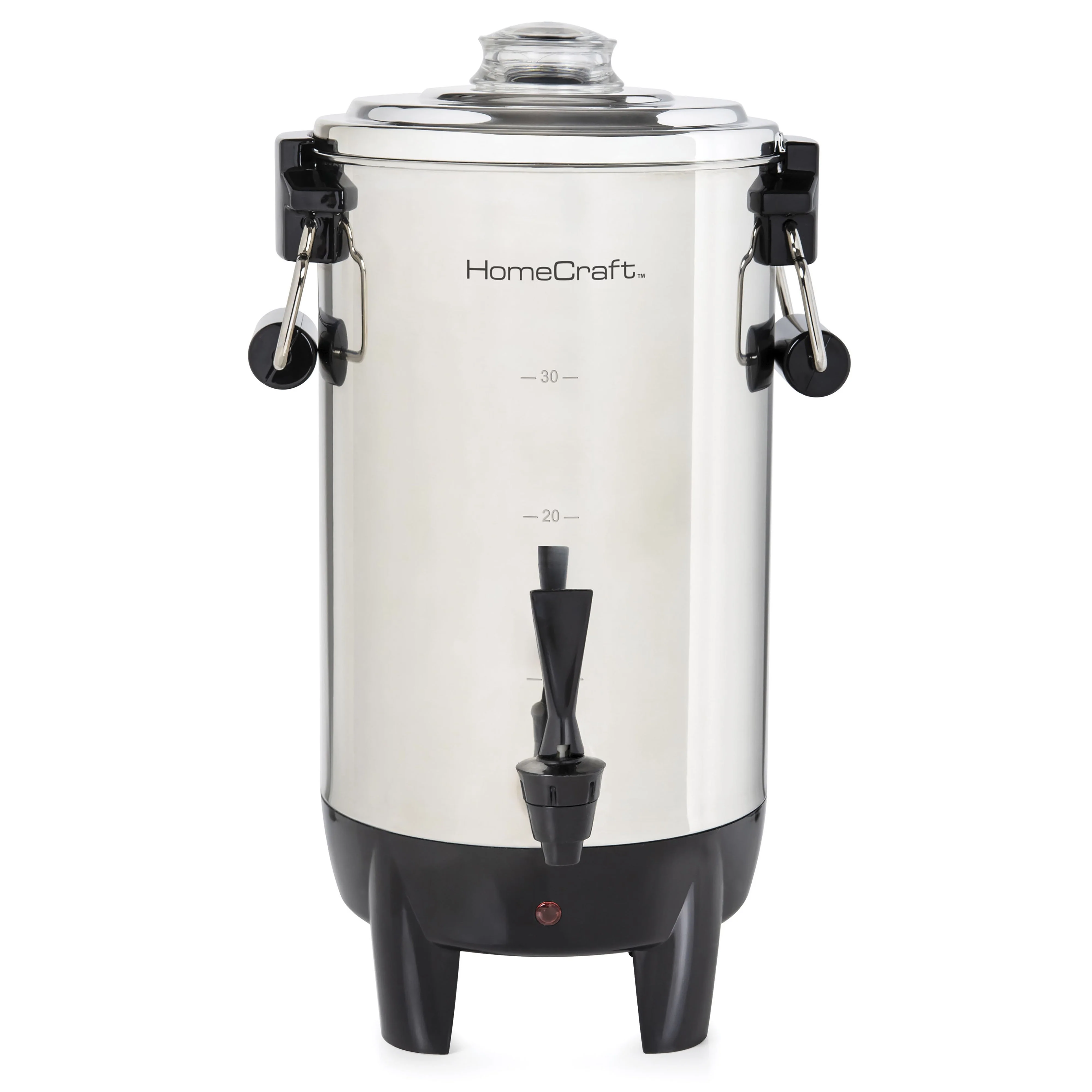 HomeCraft Quick-Brewing 1000-Watt Automatic 30-Cup Coffee Urn - Stainless Steel - Inhomebuy