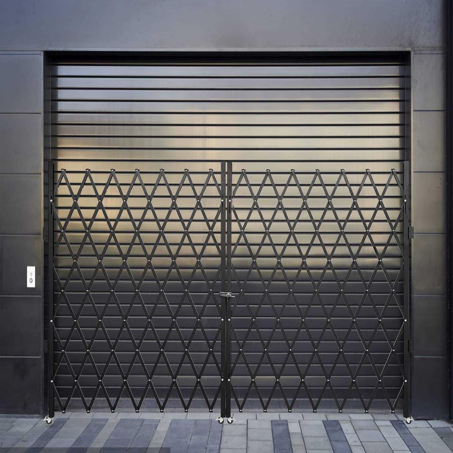 VEVOR Double Folding Security Gate H x Folding Door Gate - Inhomebuy