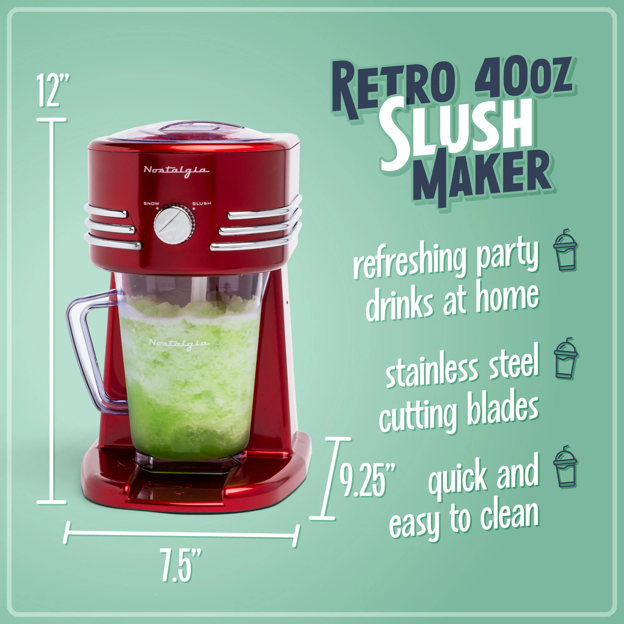 Retro 40-Ounce Frozen Beverage Station - Inhomebuy