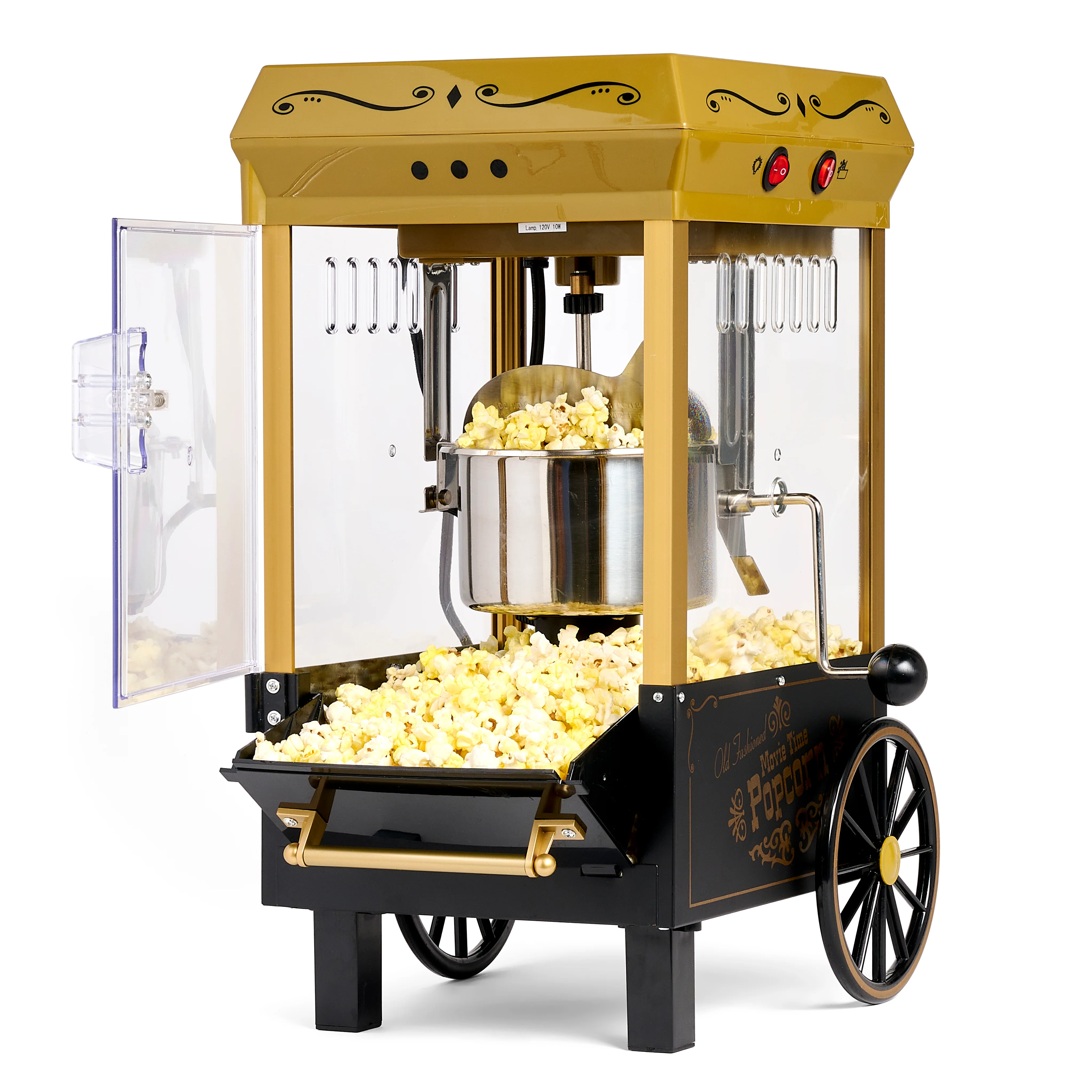 Vintage 2.5-Ounce Kettle Popcorn Maker, Black - Inhomebuy