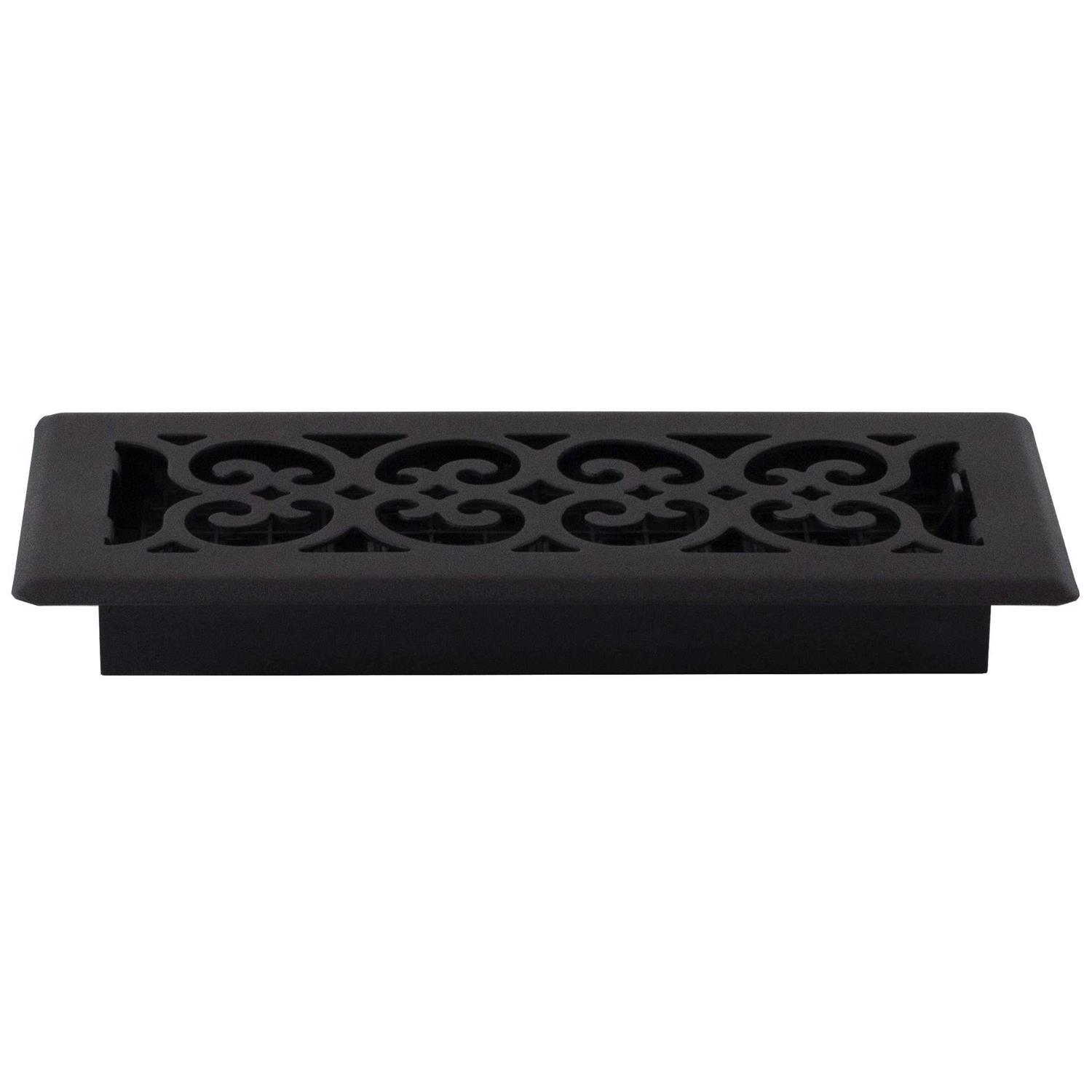 Decor Grates SPH410-NKL-8 Scroll Floor Register - Inhomebuy
