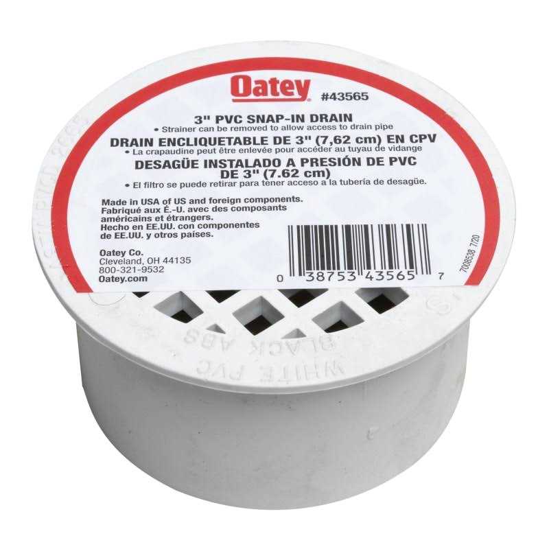 Oatey 43561 PVC Snap In Drain - Inhomebuy