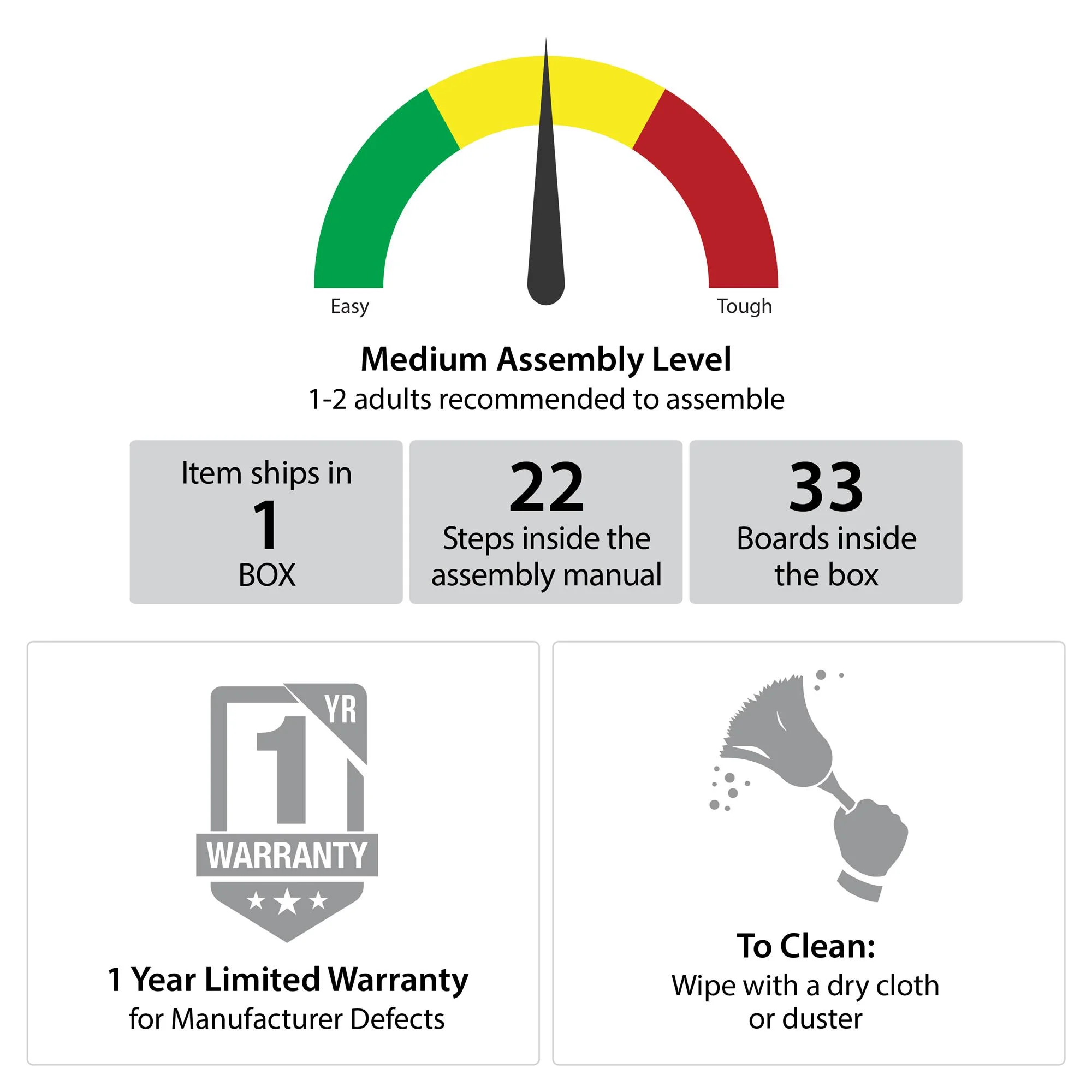 Ameriwood Home BrEZ Build Pearce 4 Drawer Dresser, Black Oak - Inhomebuy