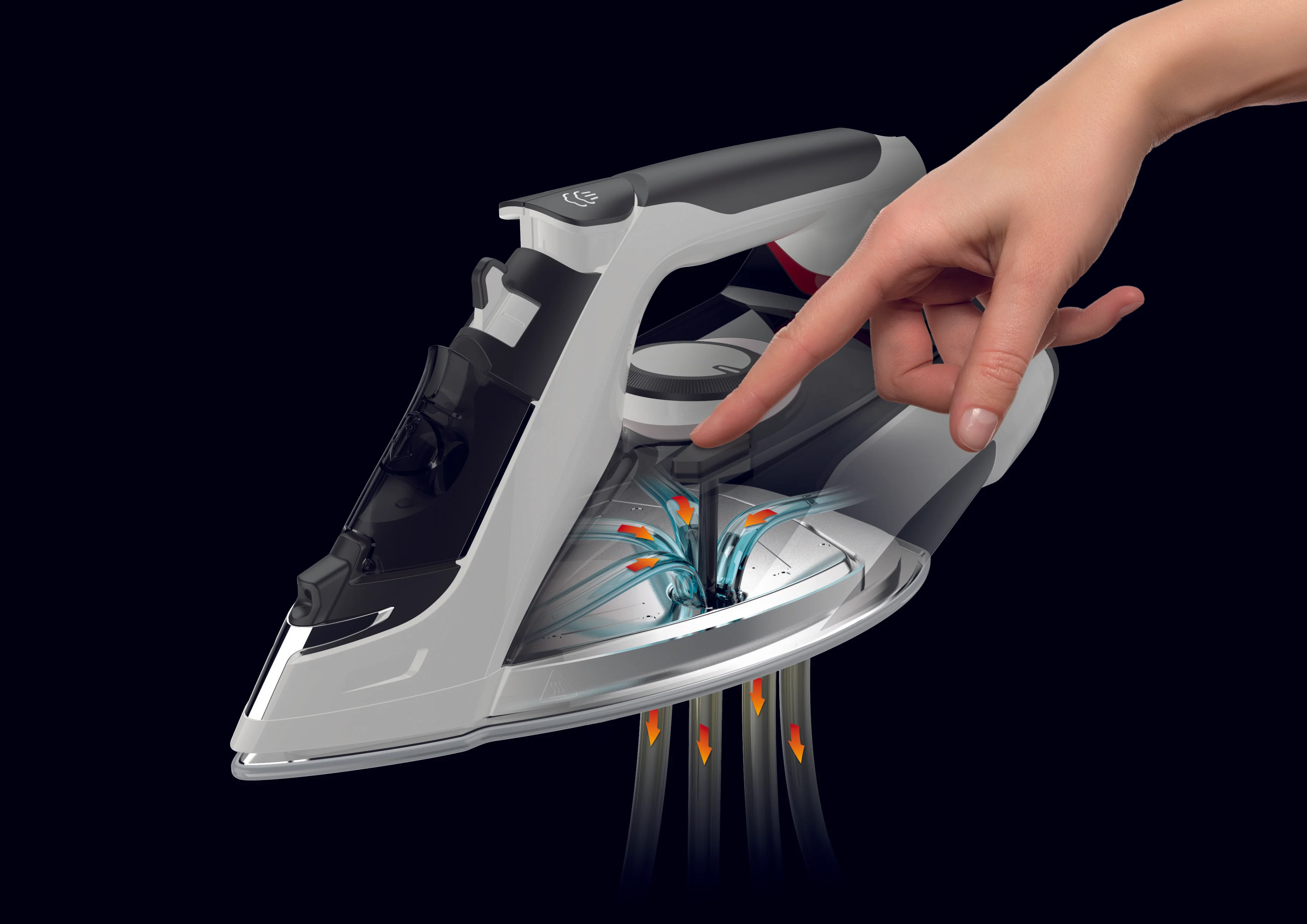 Imetec Steam Iron, 4X Zero Calc Z3 3700 , 2400W, 160G, Glide Ceramic Plate - Inhomebuy