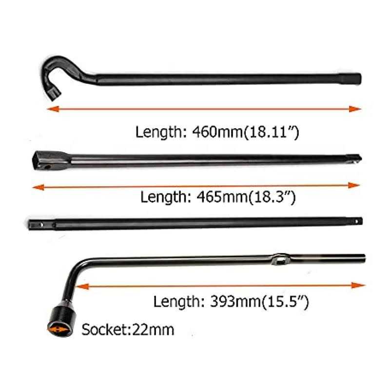 Dr.Roc Compatible with Spare Tire Tool Kit with Tire Jack Handle and Wheel Lug Wrench 2005-2021 Toyota Tacoma - Inhomebuy