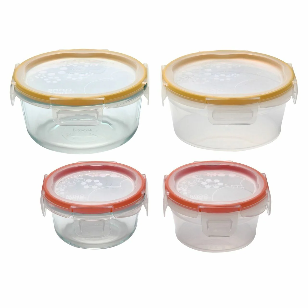 Snapware Total Solution Pyrex Glass & Plastic Food Storage 8-pc Round Set | 1116074 | - Inhomebuy