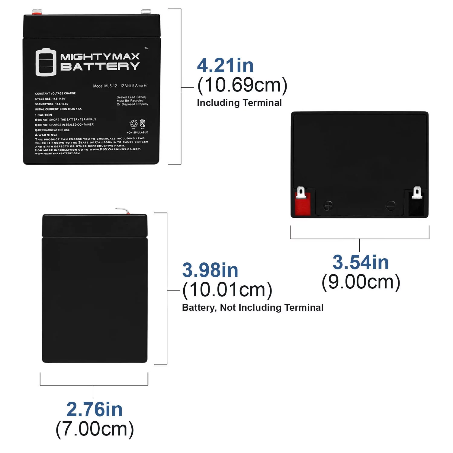 12V 5AH SLA Battery Replacement for Razor PowerRider 360 Electric Tricycle - Inhomebuy