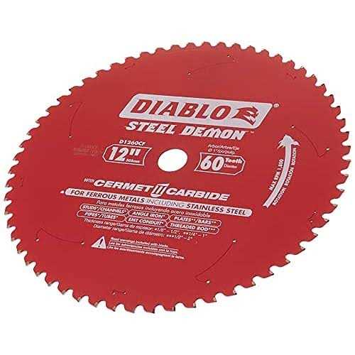 Diablo D1260CF 12 in x 60 Tooth Steel Demon Metal Cutting Saw Blade - Inhomebuy
