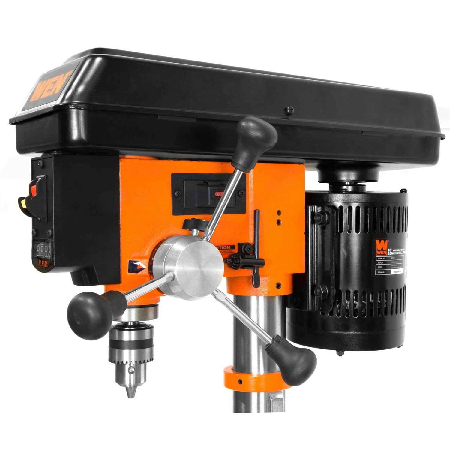 WEN 5 Amp Cast Iron Bench Mortiser with Chisel Bit Set - Inhomebuy