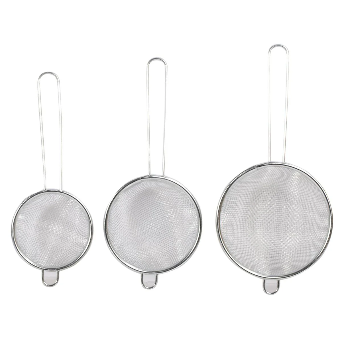 Luciano 3pc Mesh Strainer Set 3.75''/ 3.25''/ 2.75'' | 80449 - Inhomebuy