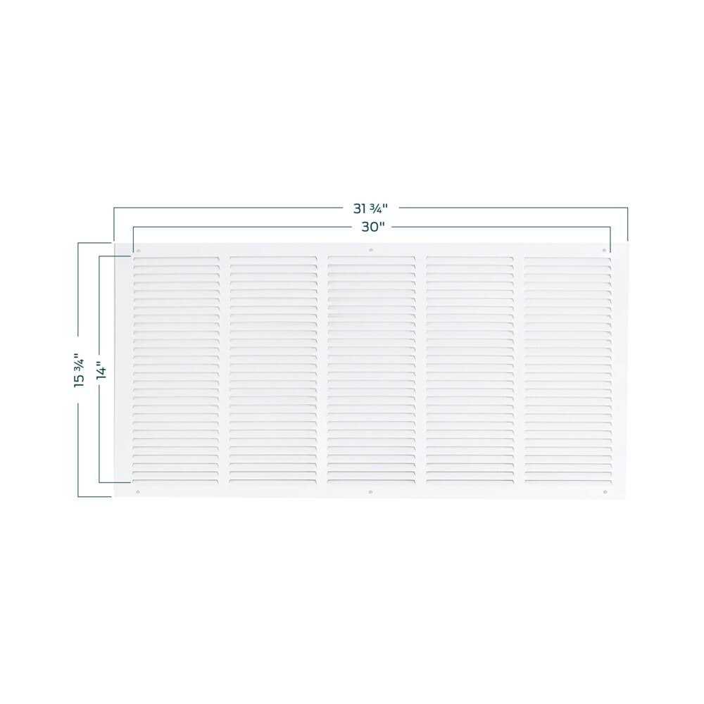 EZ-FLO Steel White Sidewall/Ceiling Return Air Grille - Inhomebuy