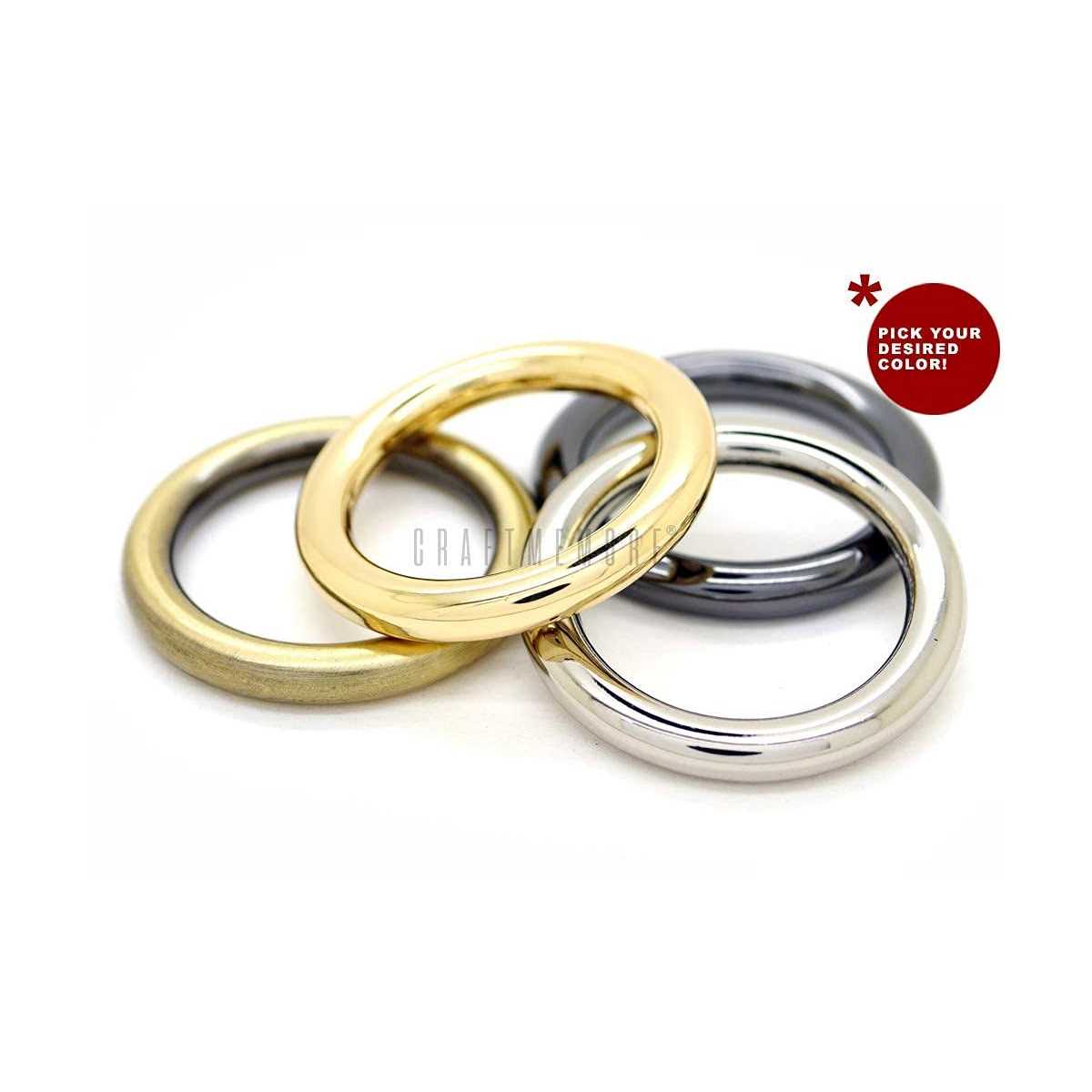 Craftmemore 4pcs O Ring Strong Metal Welded O-Ring Circle Loop Buckle for Purse Bag Collar Leather Craft Scog - Inhomebuy