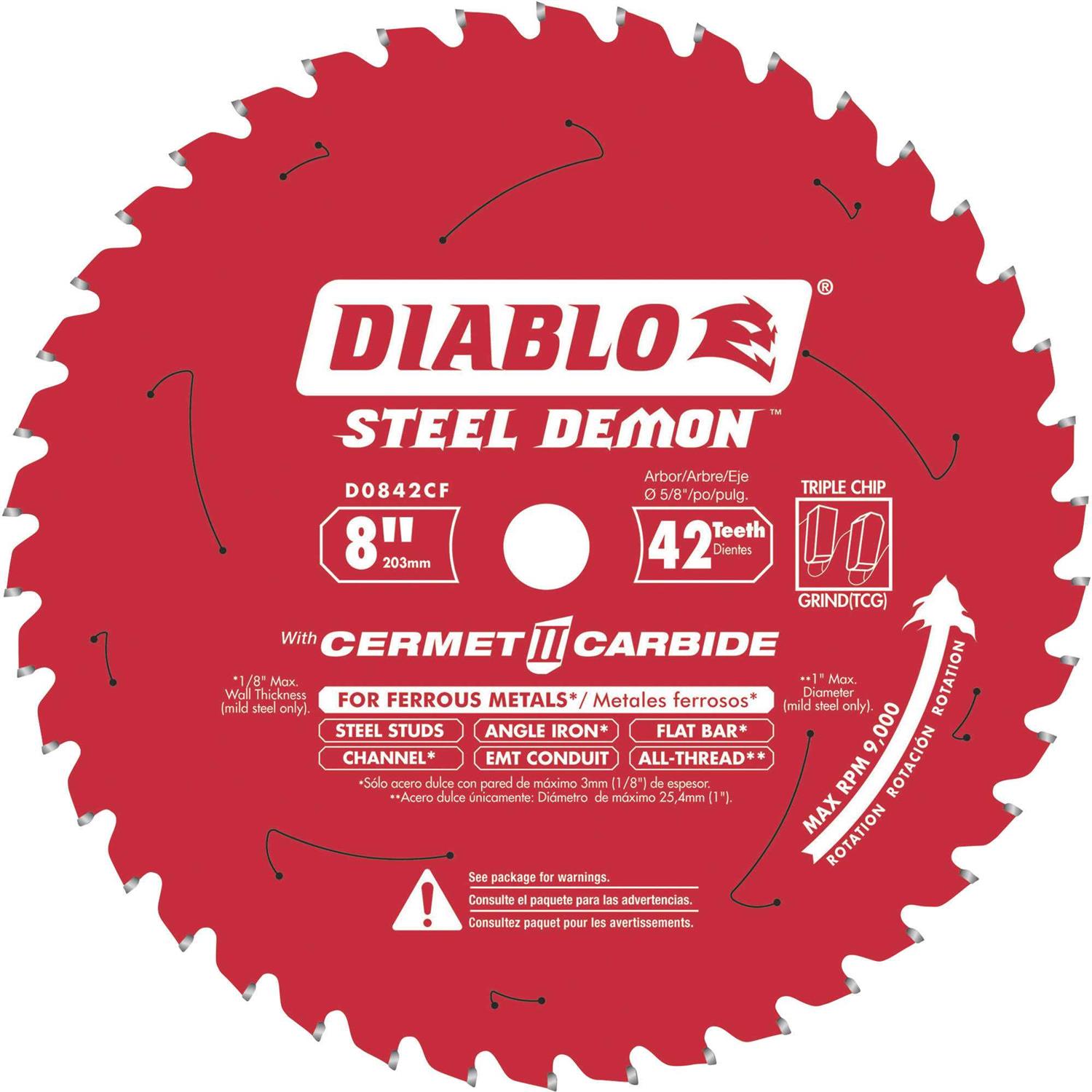 Diablo 8-1/4 in. x 60-Tooth Fine Finish Saw Blade - Inhomebuy