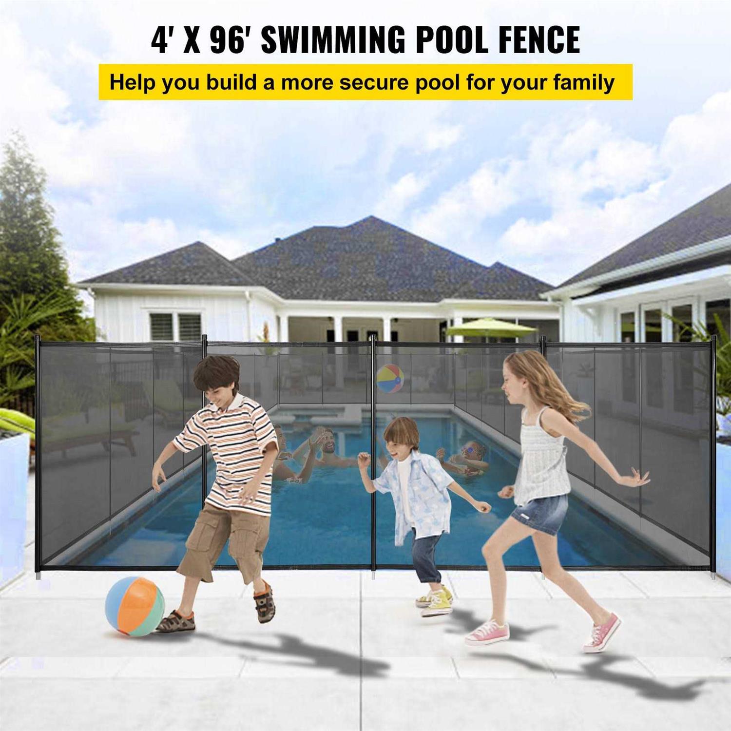 VEVOR Pool Fence for Inground Pools Pool Fence Removable DIY Pool Fencing KCXYCWL - Inhomebuy