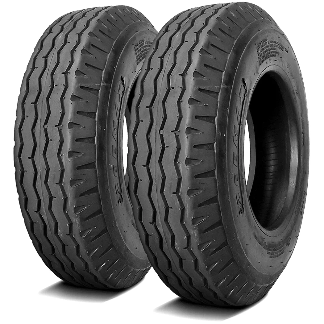 Pair of 2 (TWO) New Zeemax Highway ST 8-14.5 Load G (14 Ply) Heavy Duty Trailer Tires - Inhomebuy