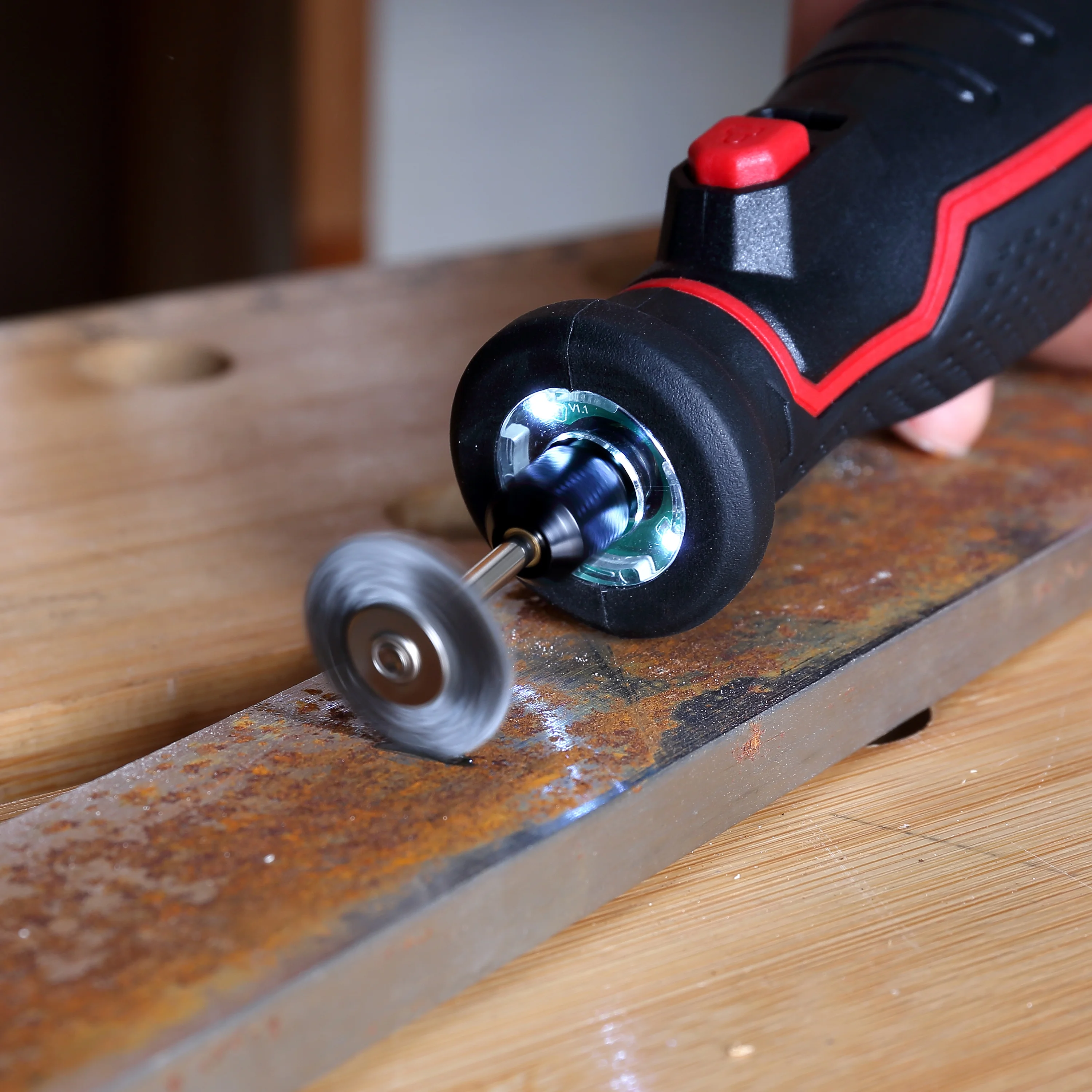 Hyper Tough 8V MAX Cordless Rotary Tool, Non Removable 1.5 Ah Battery with Charger, 40 Piece Accessory Kit & Plastic Storage Case - Inhomebuy