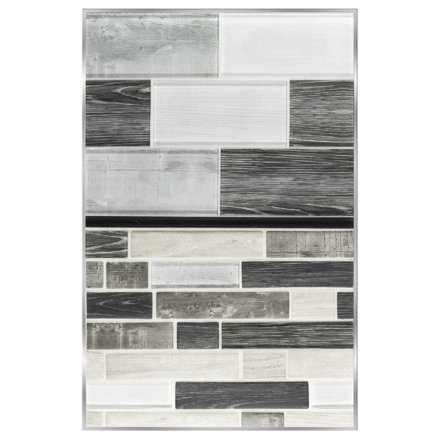 Mosaic Tile Outlet Linear Brown Foil Glass Contemporary Mosaic Tile - Inhomebuy