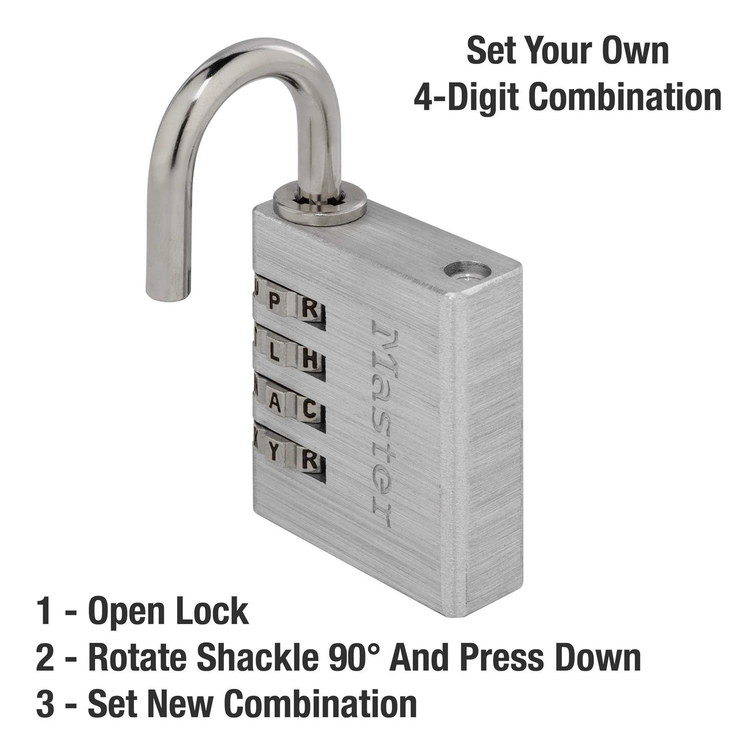 Master Lock Alpha Long Shackle Combination Padlock - Inhomebuy