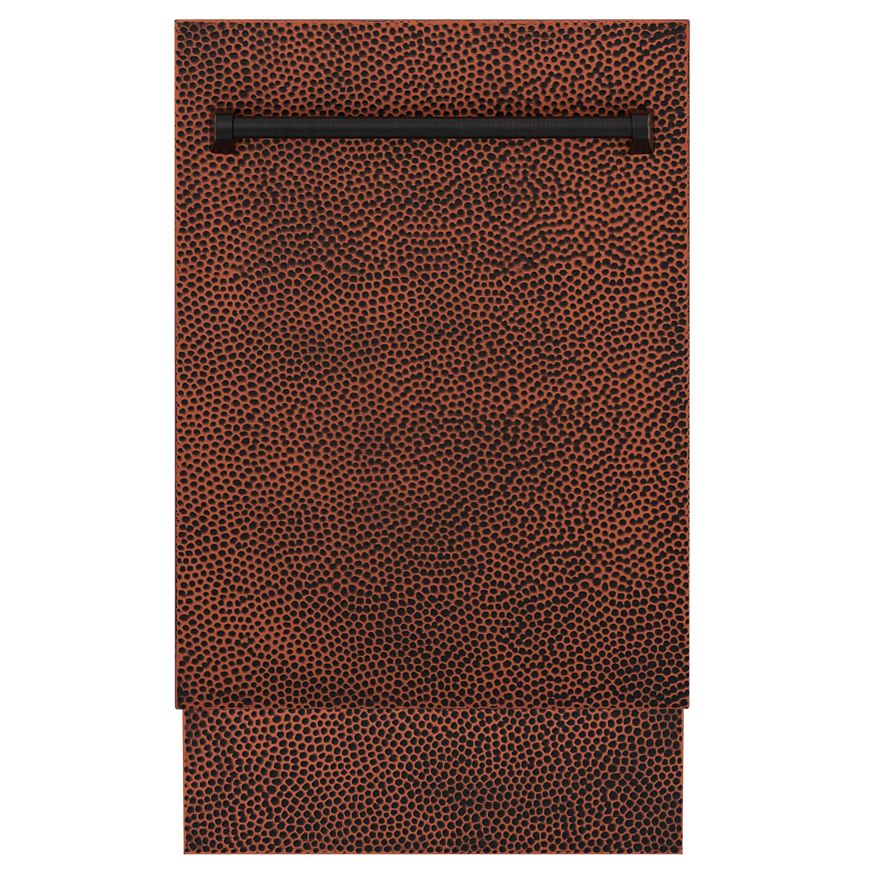 ZLINE 18 in. Top Control Tall Dishwasher in Hand Hammered Copper with 3rd Rack, DWV-HH-18 - Inhomebuy