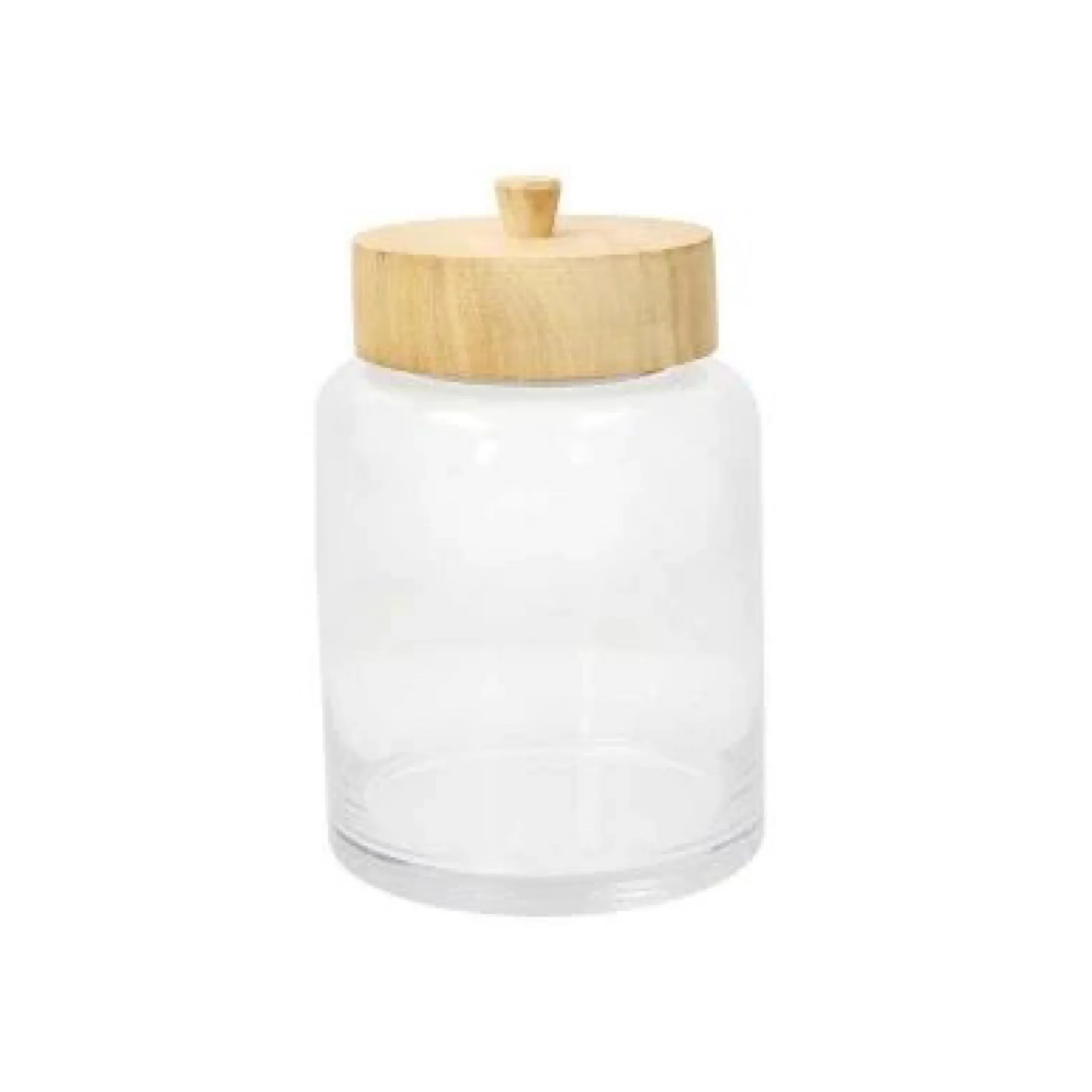 Jar w/ Wood Lid, CM24H,Trasparenz Miller - Inhomebuy