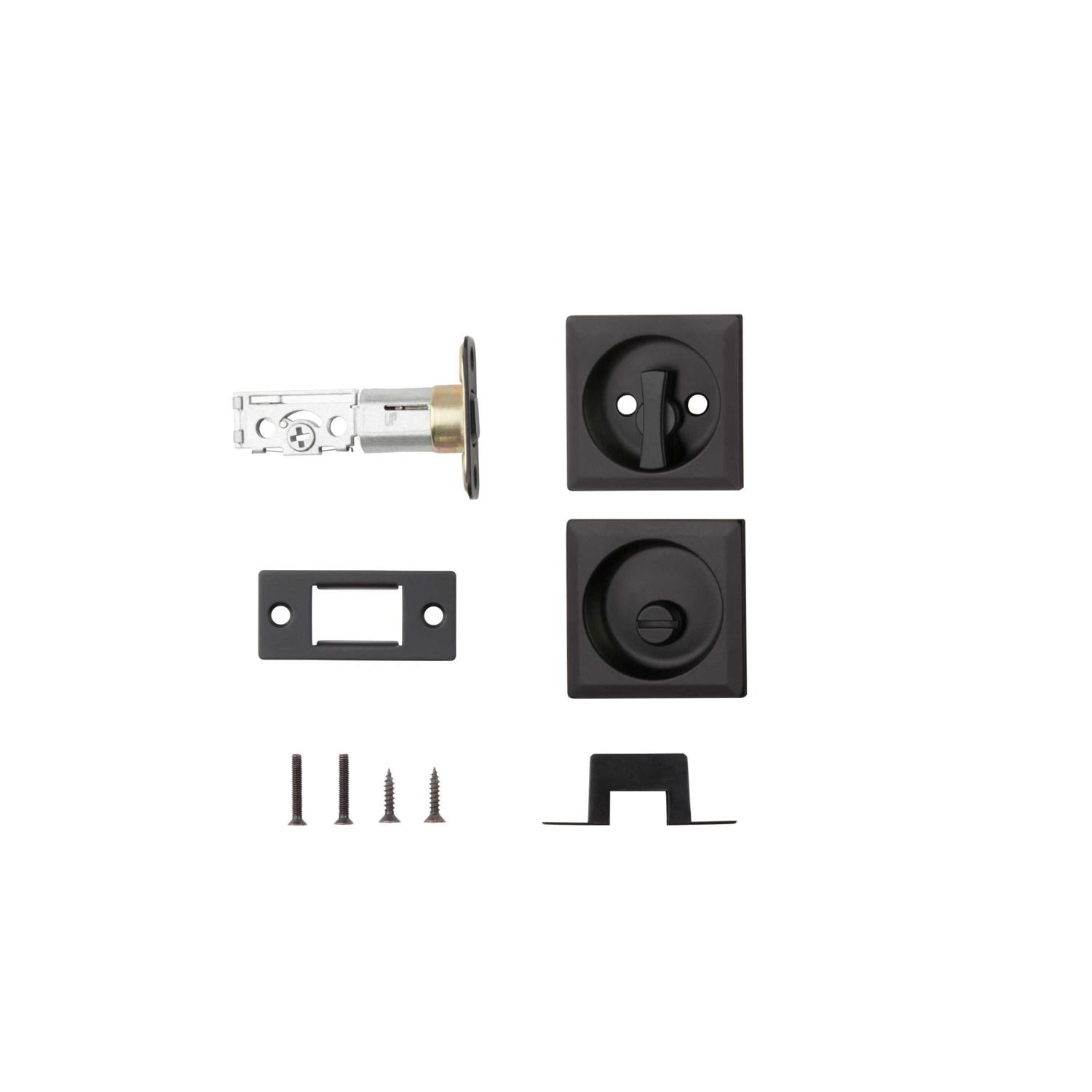 Kwikset Square Passage Pocket Door Lock 334SQT-514 - Inhomebuy