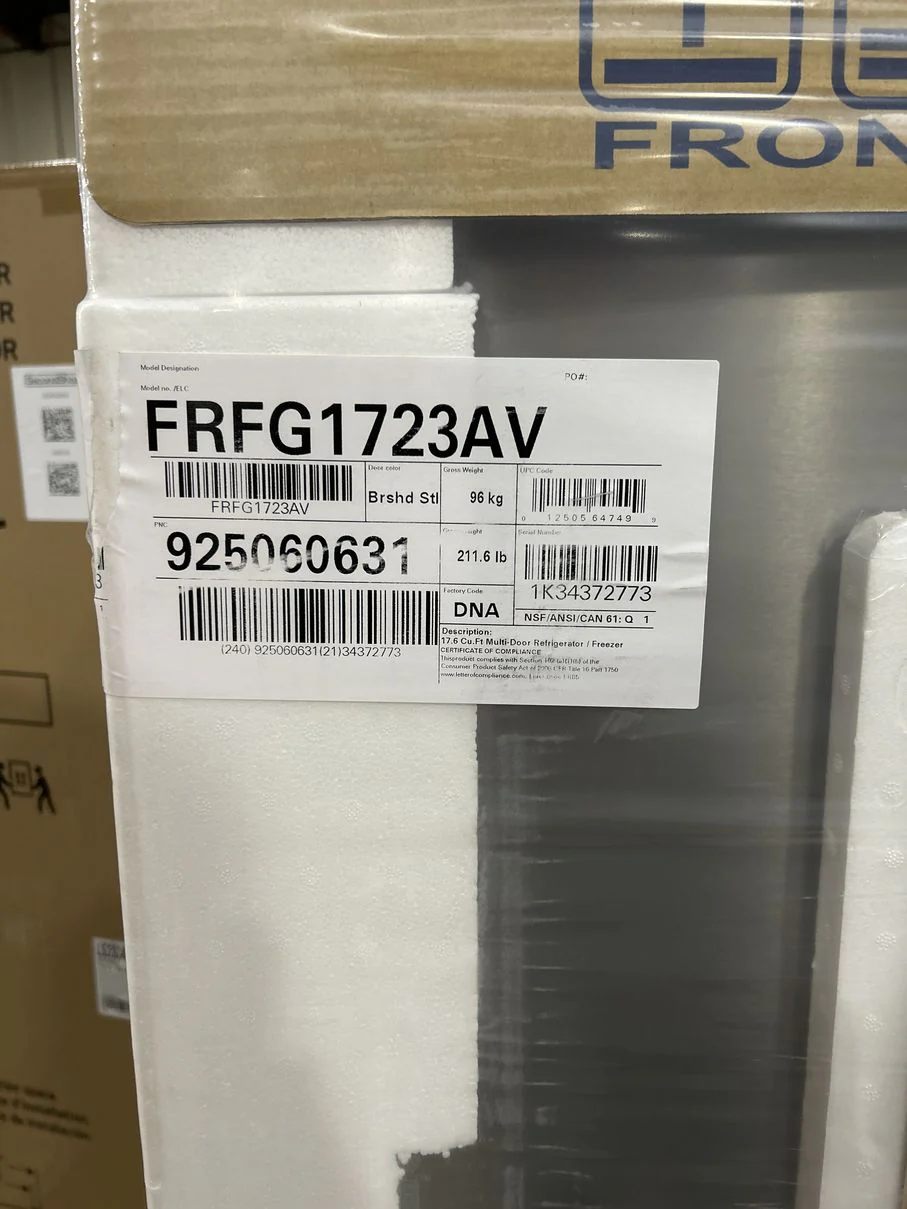 FRIGIDAIRE 31.5 IN. 17.6 CU FT. STAINLESS STEEL COUNTER-DEPTH FRENCH DOOR REFRIGERATOR - FRFG1723AV - Inhomebuy