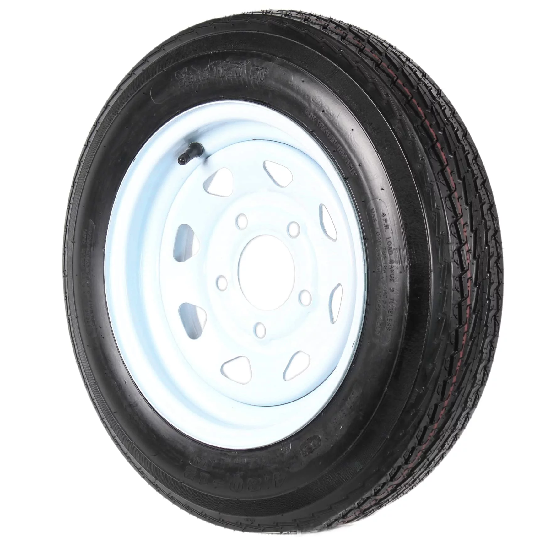 Tookss 2 Packs 5.30-12 5.30x12 530-12 5.30-12 Trailer Tires with 12 inch Rims, 5 Lug on 4.5'', LoadC, 6PR - Inhomebuy