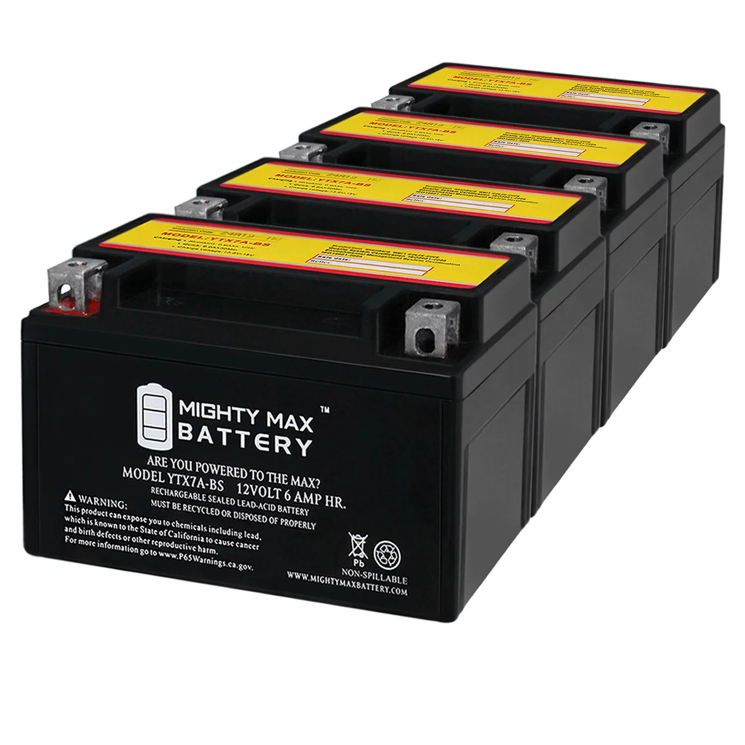 YTX7A-BS Battery for Star 50cc Moped Scooter - Inhomebuy