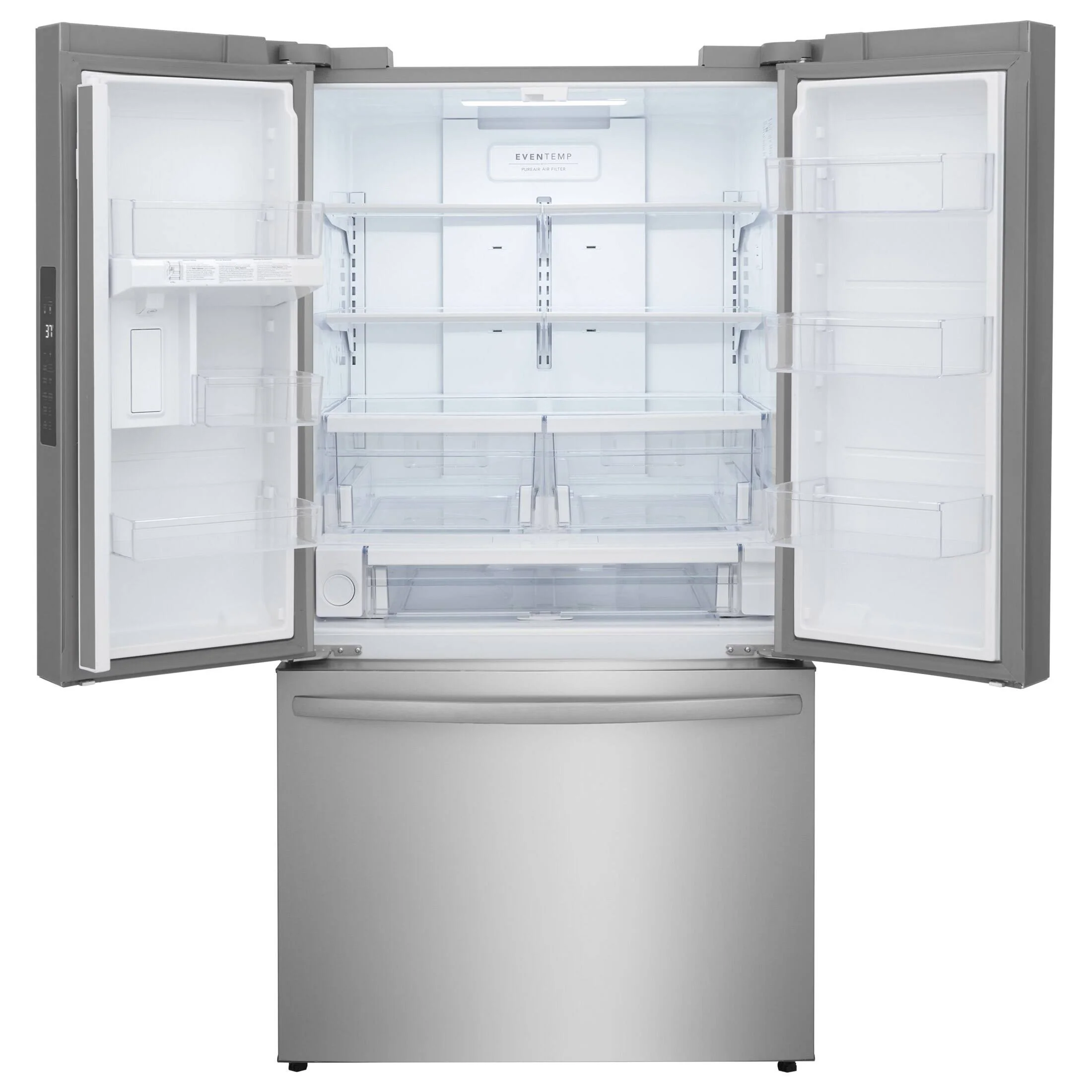 FRIGIDAIRE 36 IN 28.8 CU. FT. STAINLESS STEEL FRENCH DOOR REFRIGERATOR WITH INTERNAL WATER DISPENSER - Inhomebuy