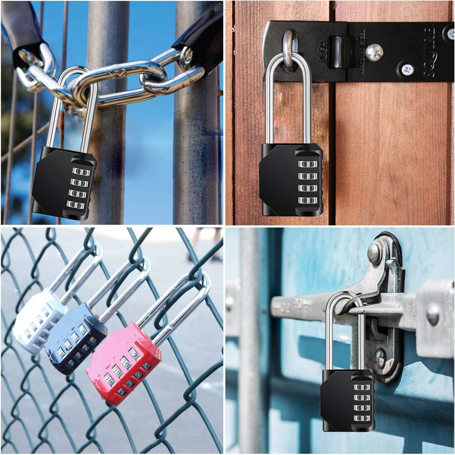 ZHEGE Combination Lock 2 Pack 4 Digit Padlock for School Gym - Inhomebuy