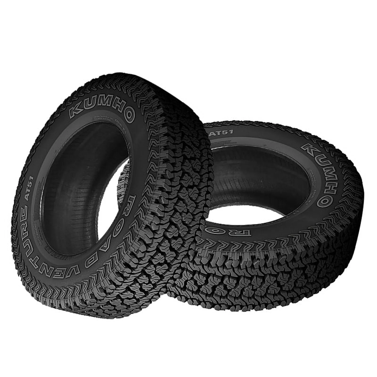 Kumho Road Venture AT51 All-Terrain Tire - 35X12.50R20 10PLY Rated - Inhomebuy
