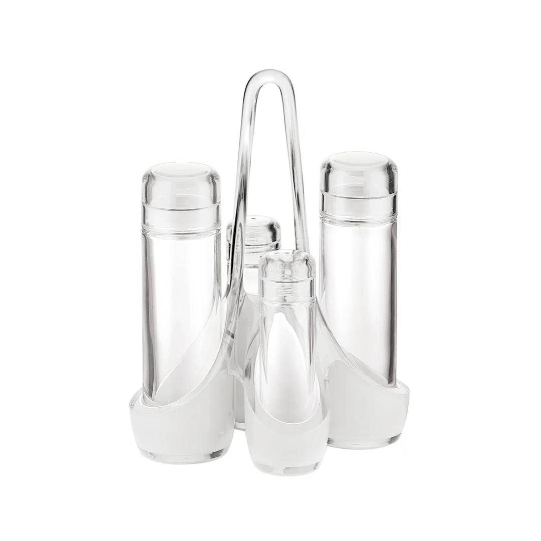 Oil Vinegar Salt Pepper Two-Tone Cruet set - Inhomebuy